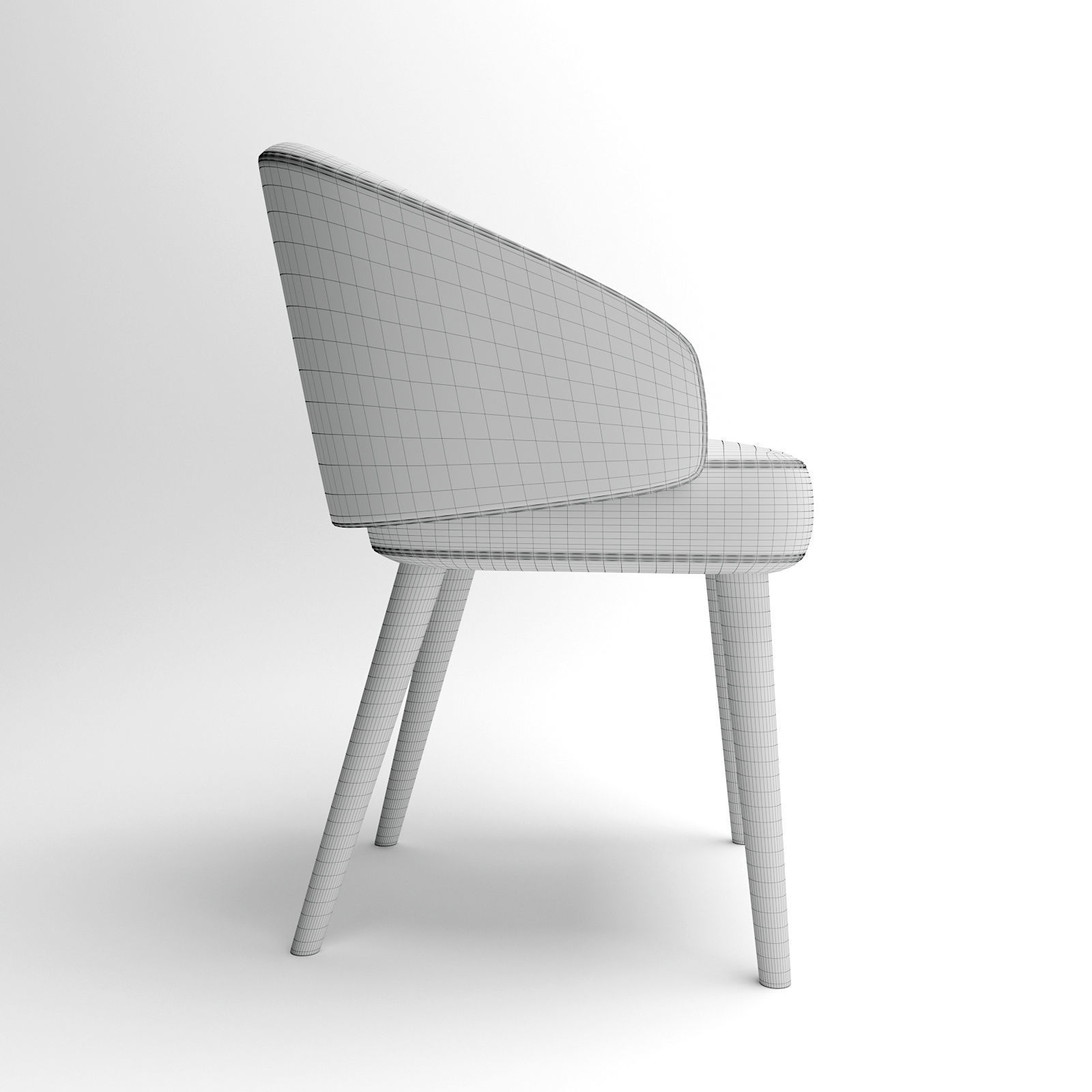 Dining chair 02 3D model_8