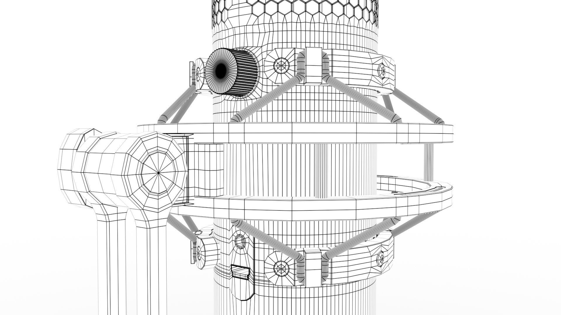 hyperx microphone  3D model_4