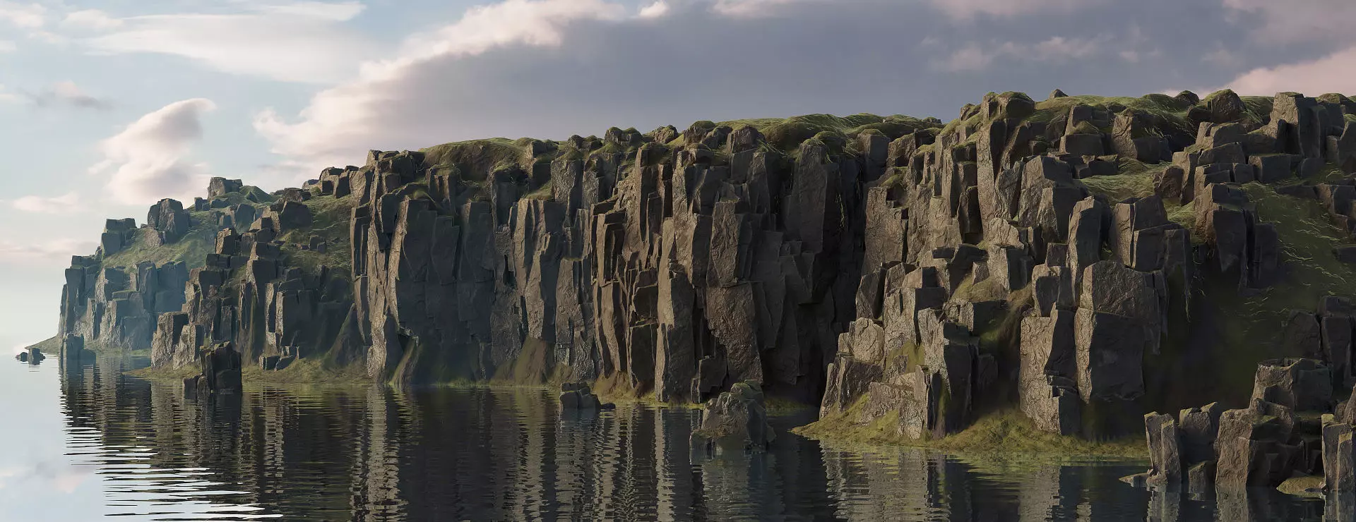 Modular cliffs and rocks 3D model