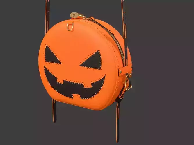 Halloween Bag Louis Vuitton Boite Chapeau Souple Pumpkin purse Low-poly 3D model