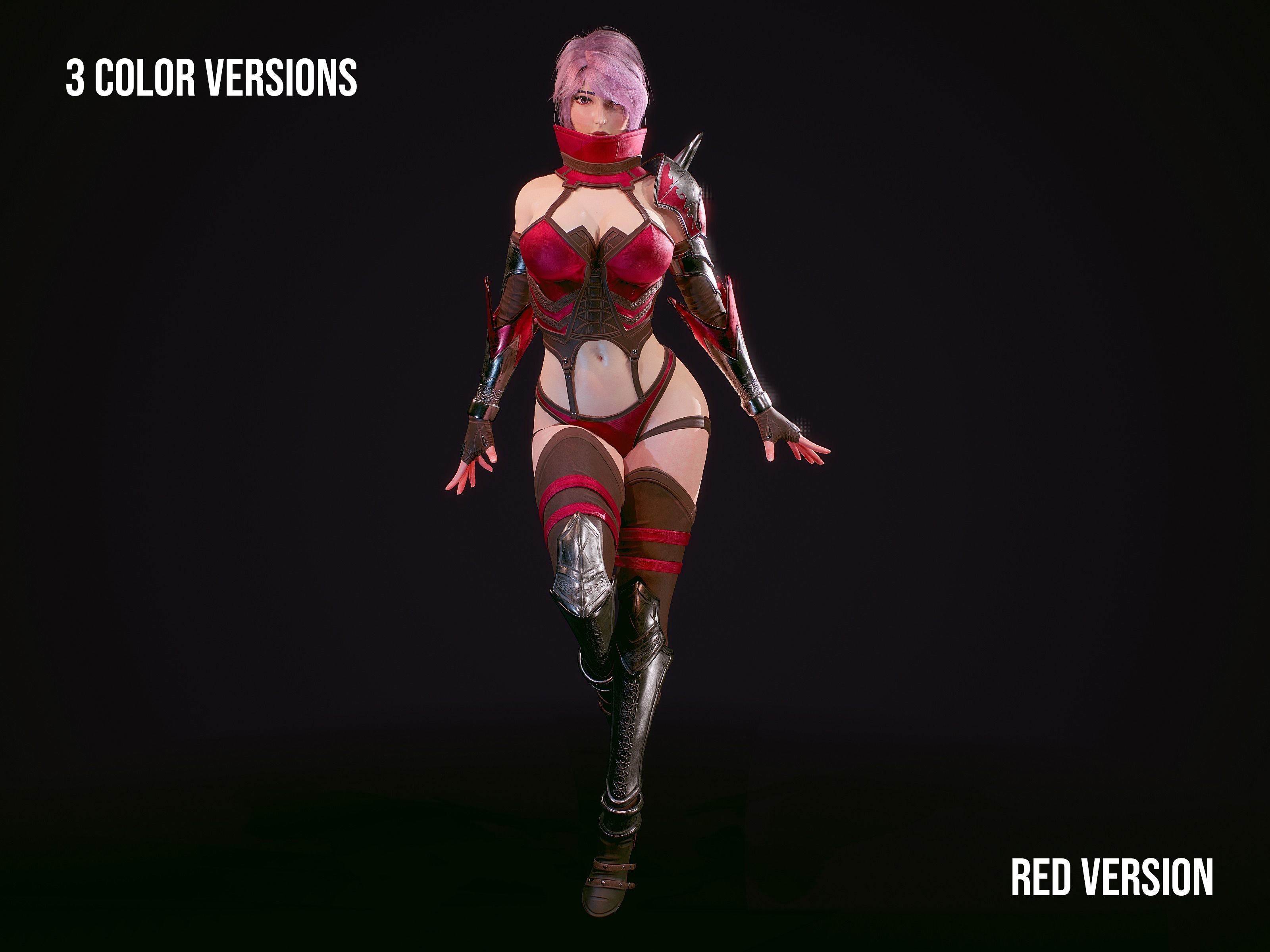 Ninja Warrior - Unreal Low-poly  Low-poly 3D model_18