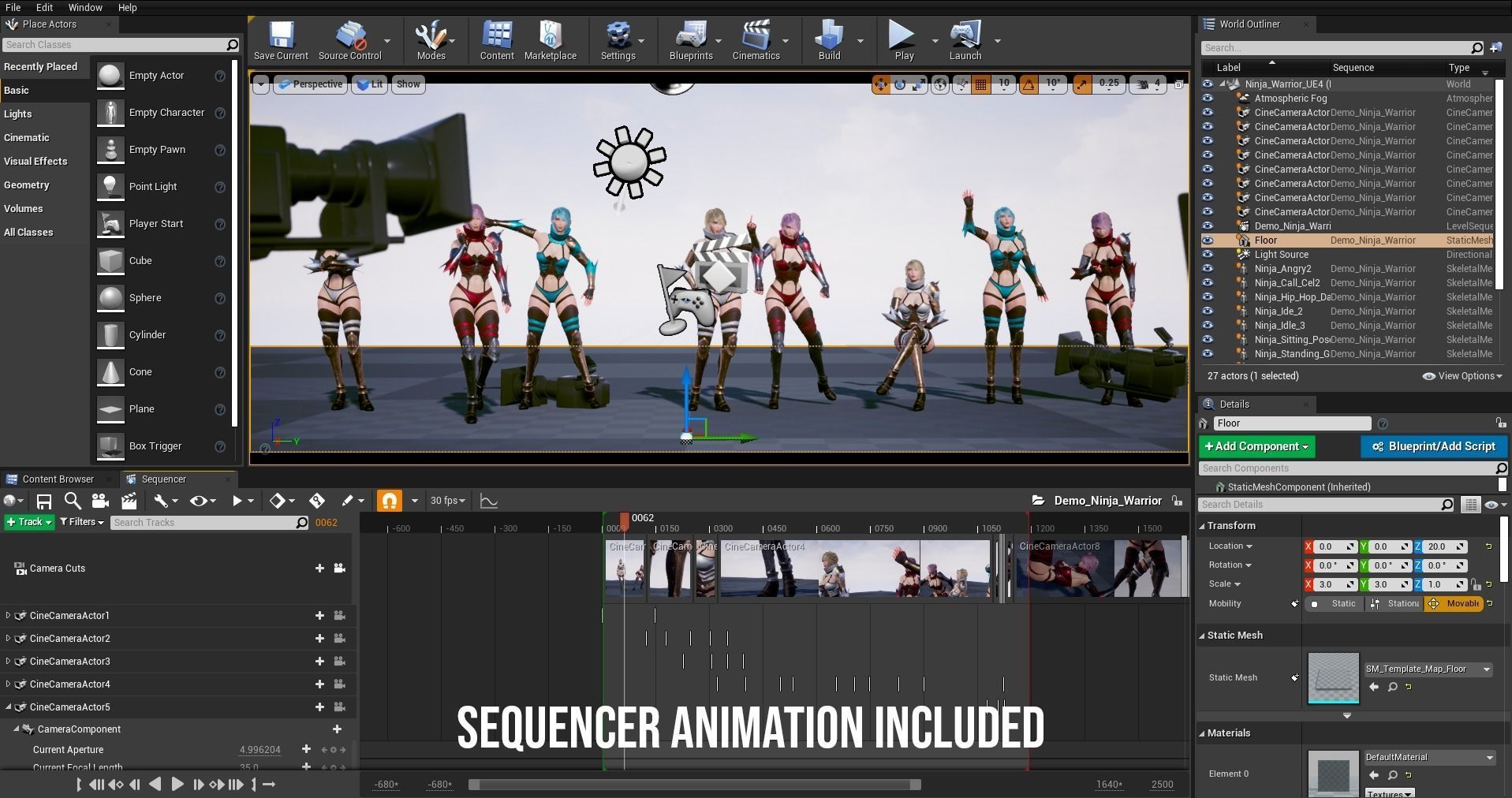 Ninja Warrior - Unreal Low-poly  Low-poly 3D model_42