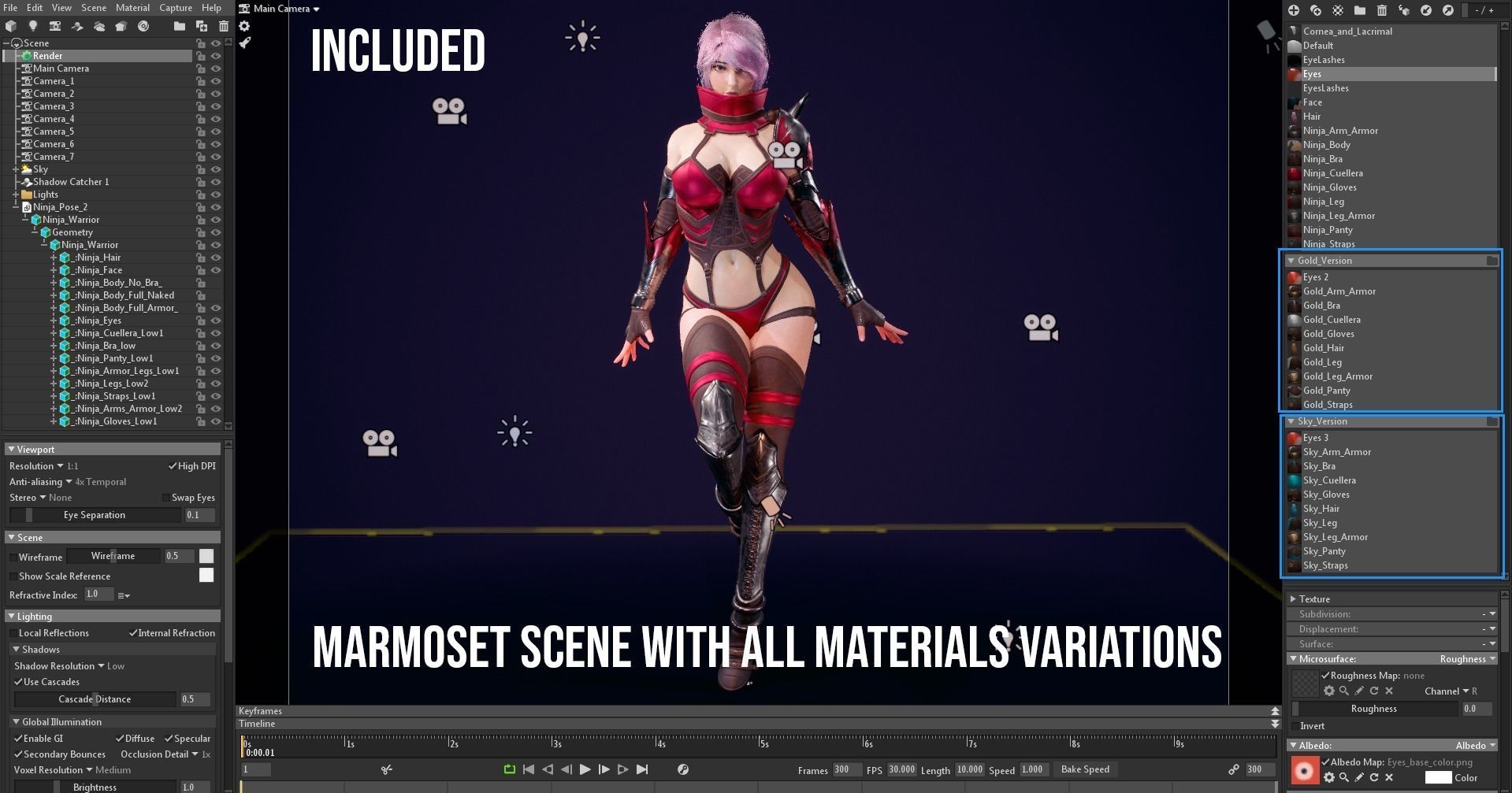 Ninja Warrior - Unreal Low-poly  Low-poly 3D model_38