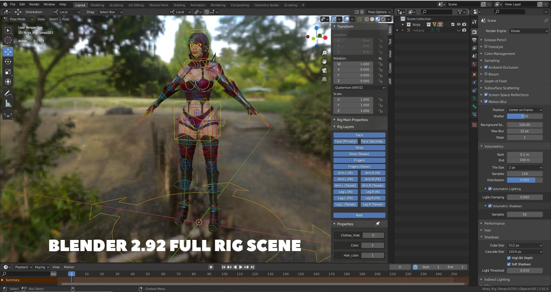 Ninja Warrior - Unreal Low-poly  Low-poly 3D model_4