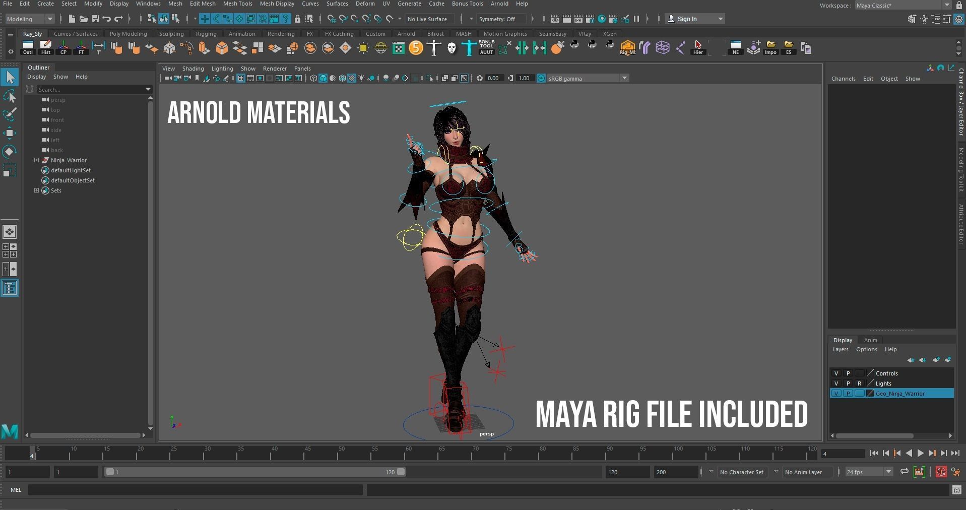 Ninja Warrior - Unreal Low-poly  Low-poly 3D model_47