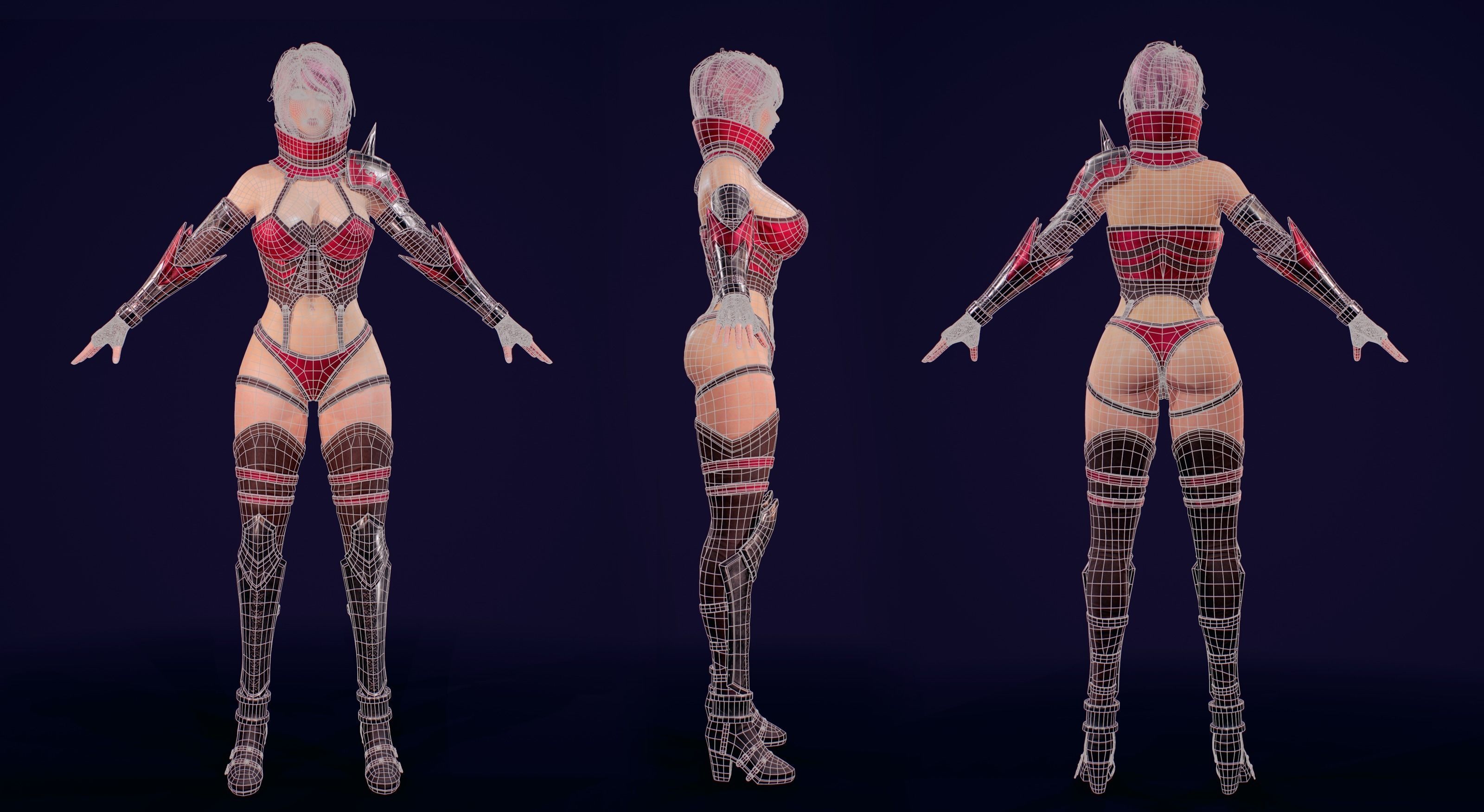 Ninja Warrior - Unreal Low-poly  Low-poly 3D model_17