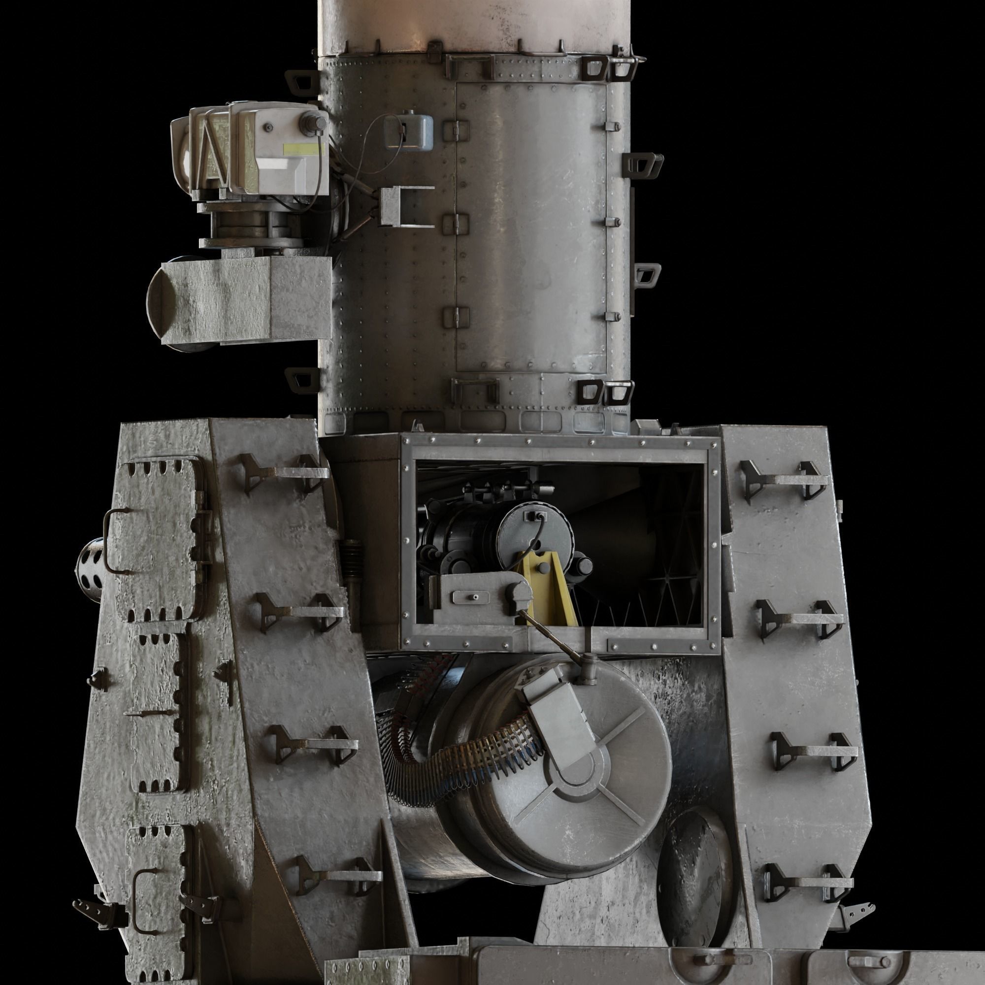 Phalanx CIWS Low-poly 3D model_5