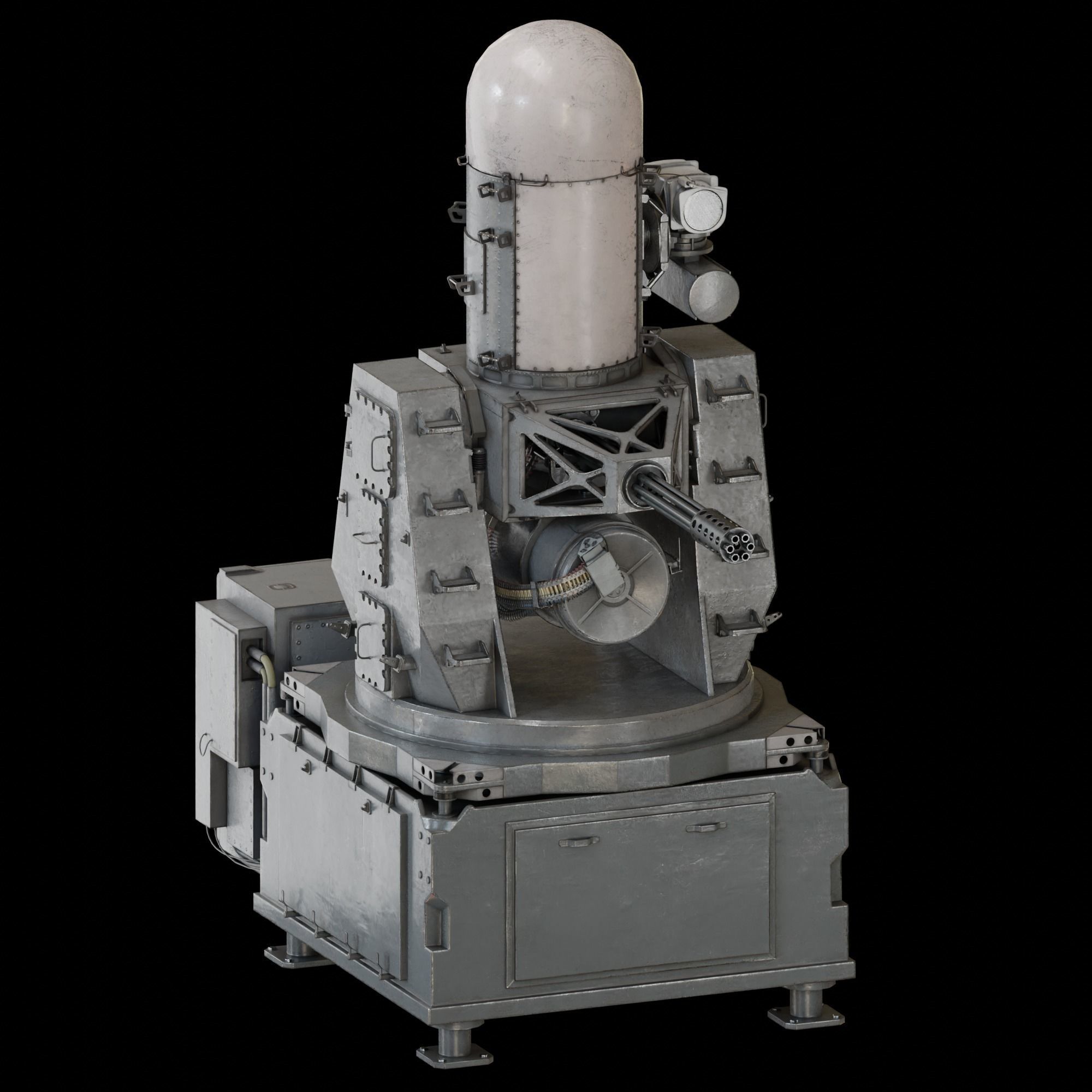 Phalanx CIWS Low-poly 3D model_1
