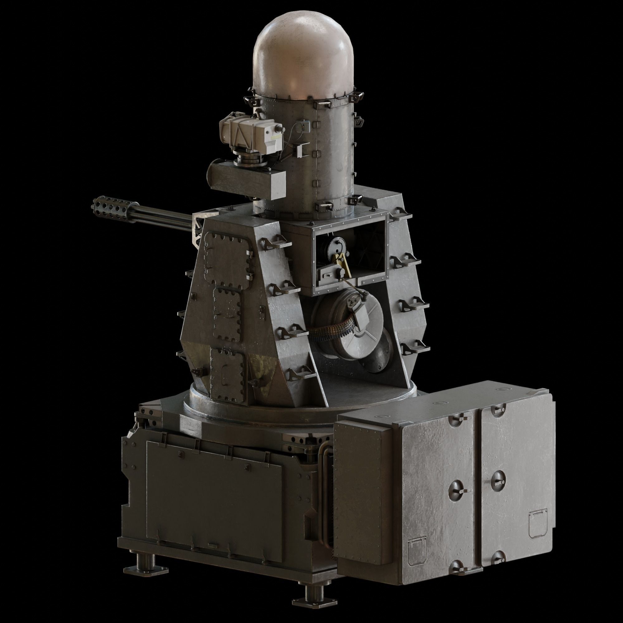 Phalanx CIWS Low-poly 3D model_3
