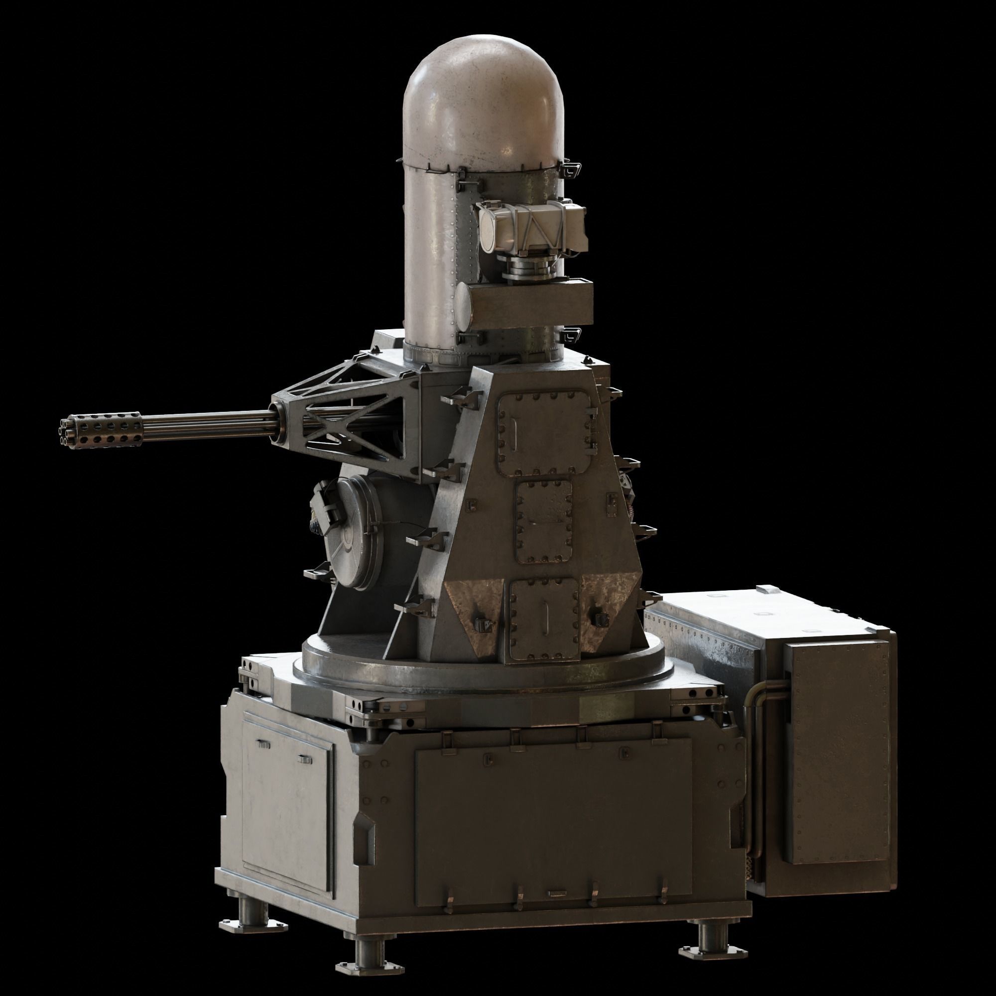 Phalanx CIWS Low-poly 3D model_2