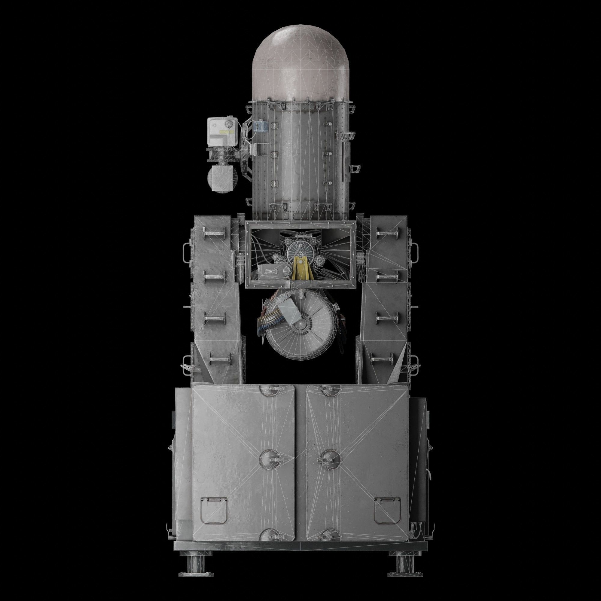 Phalanx CIWS Low-poly 3D model_9