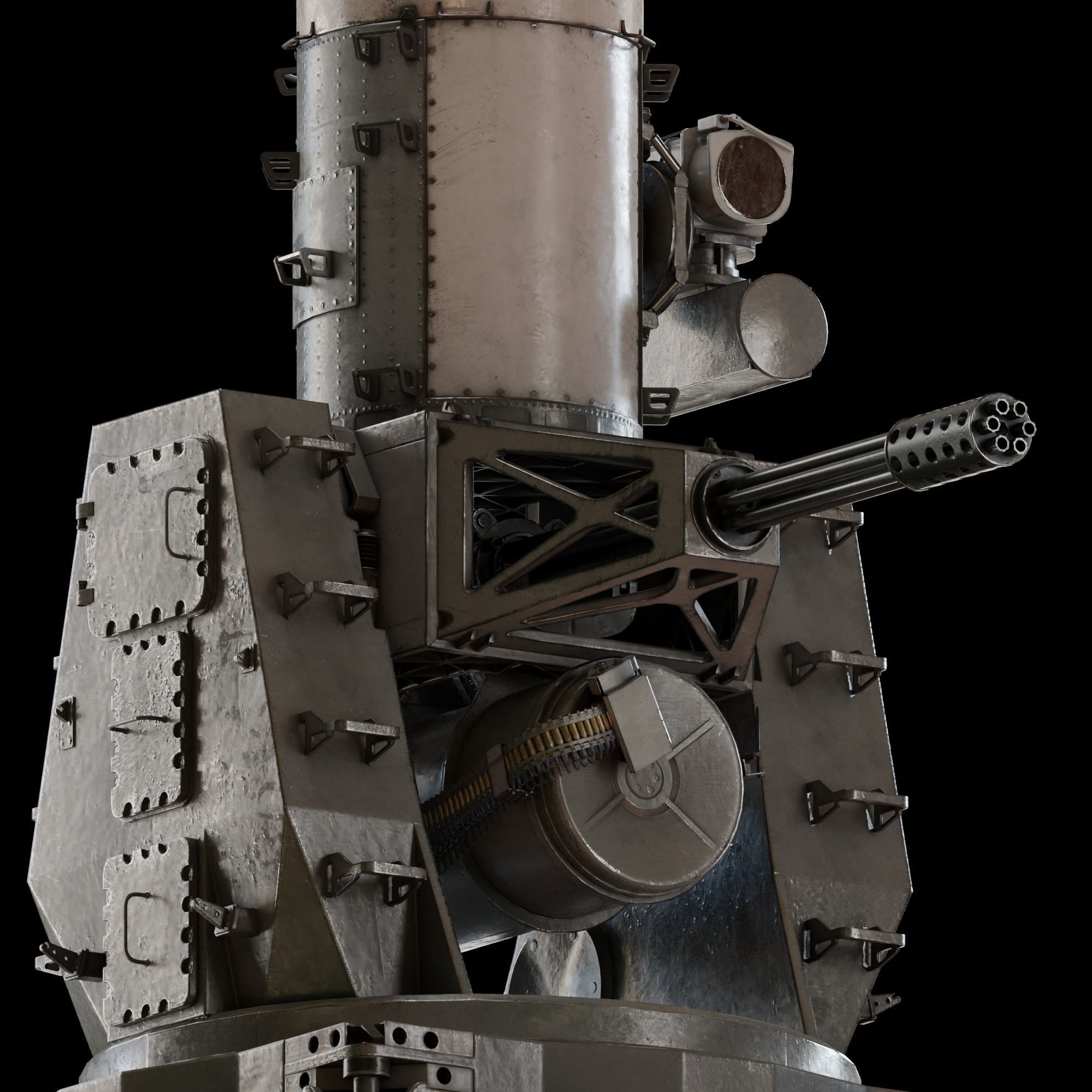 Phalanx CIWS Low-poly 3D model_4