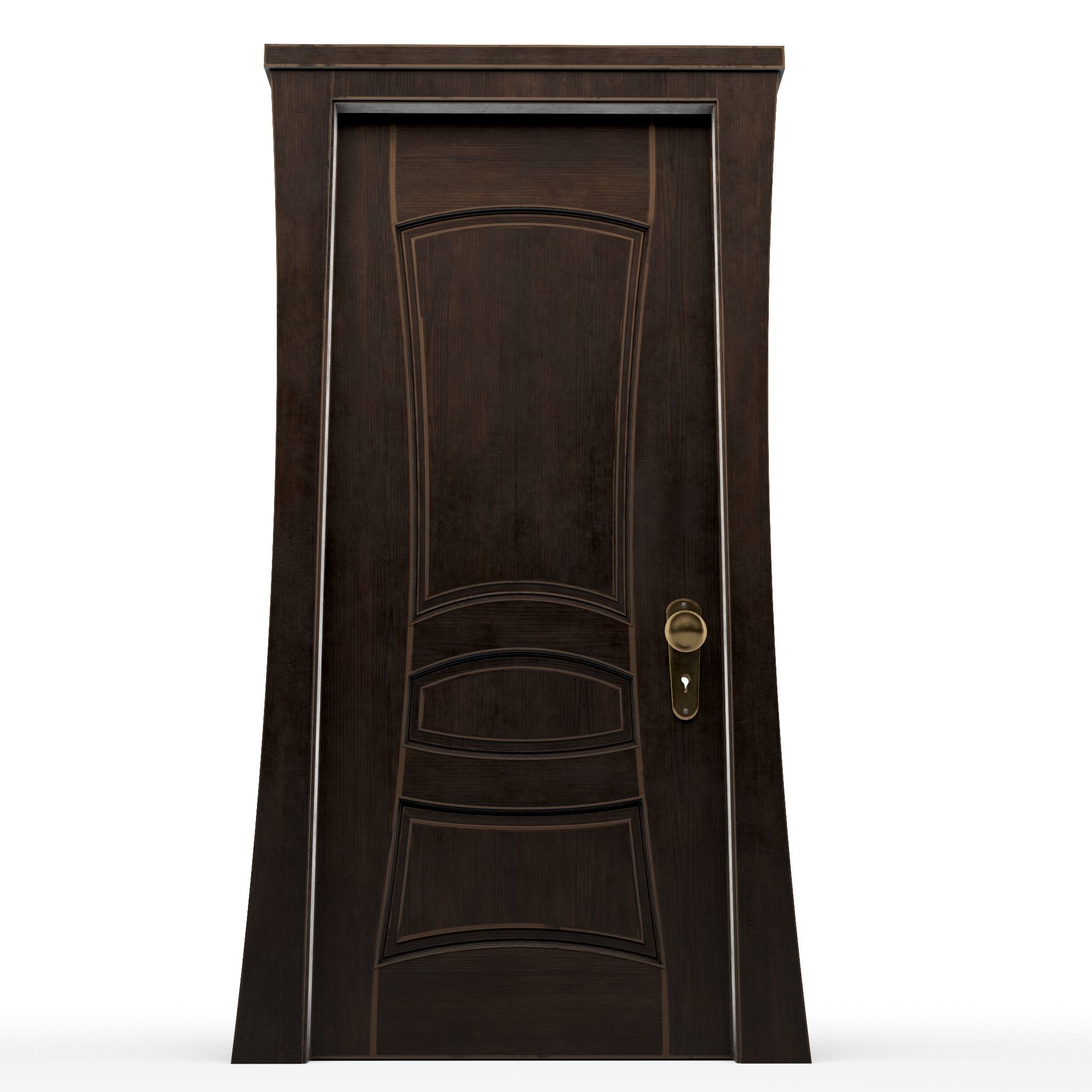 Door wooden Cartoon 2 3D model_3