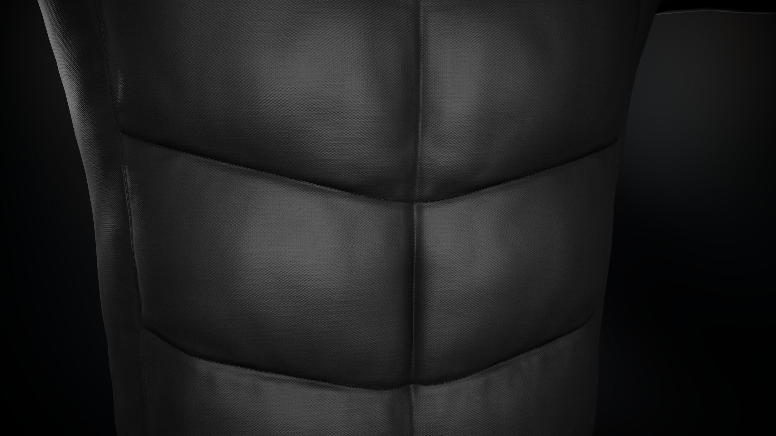 Full Black Puffer Vest Low-poly 3D model_13