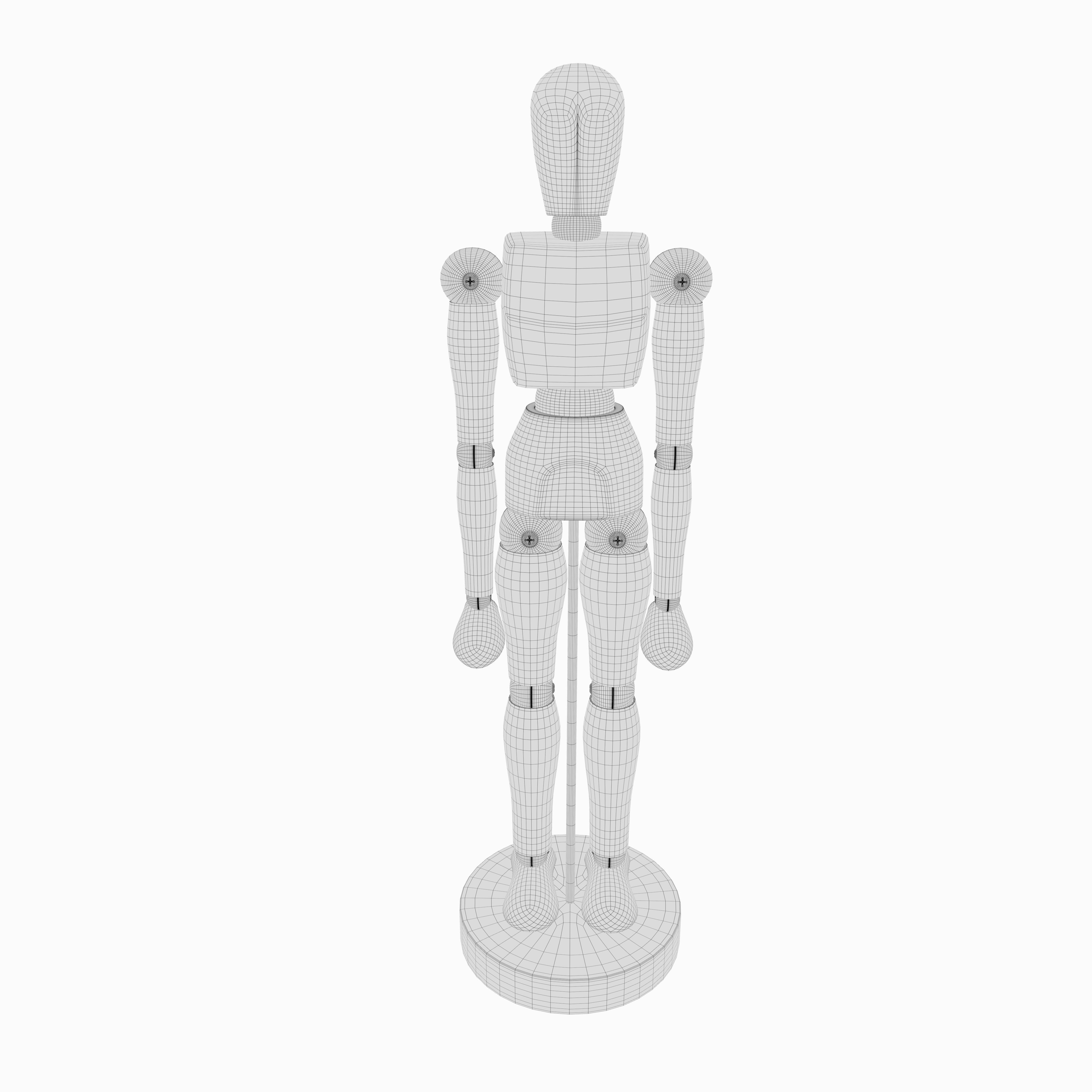 Wooden Jointed Manikin 3D model_9