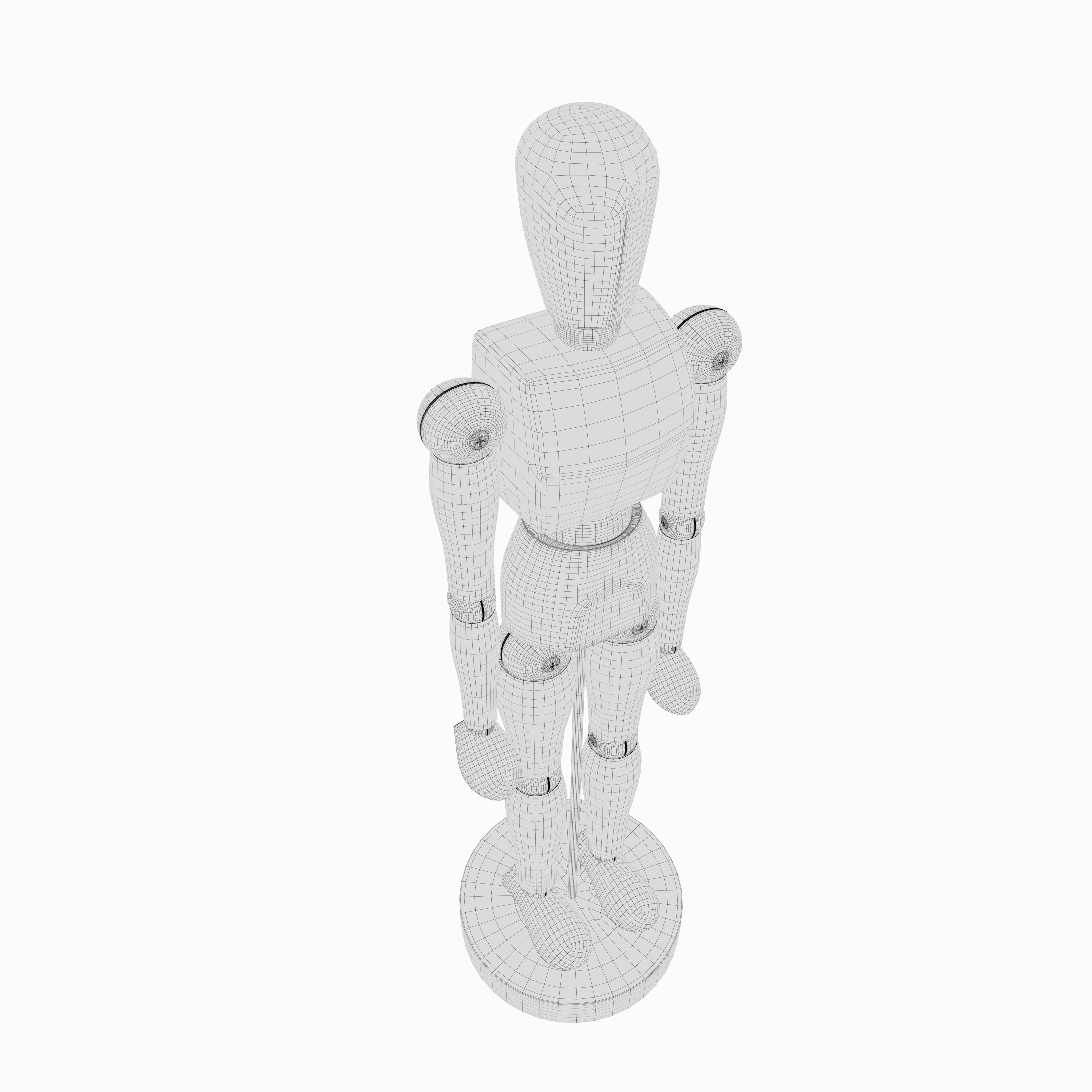 Wooden Jointed Manikin 3D model_13