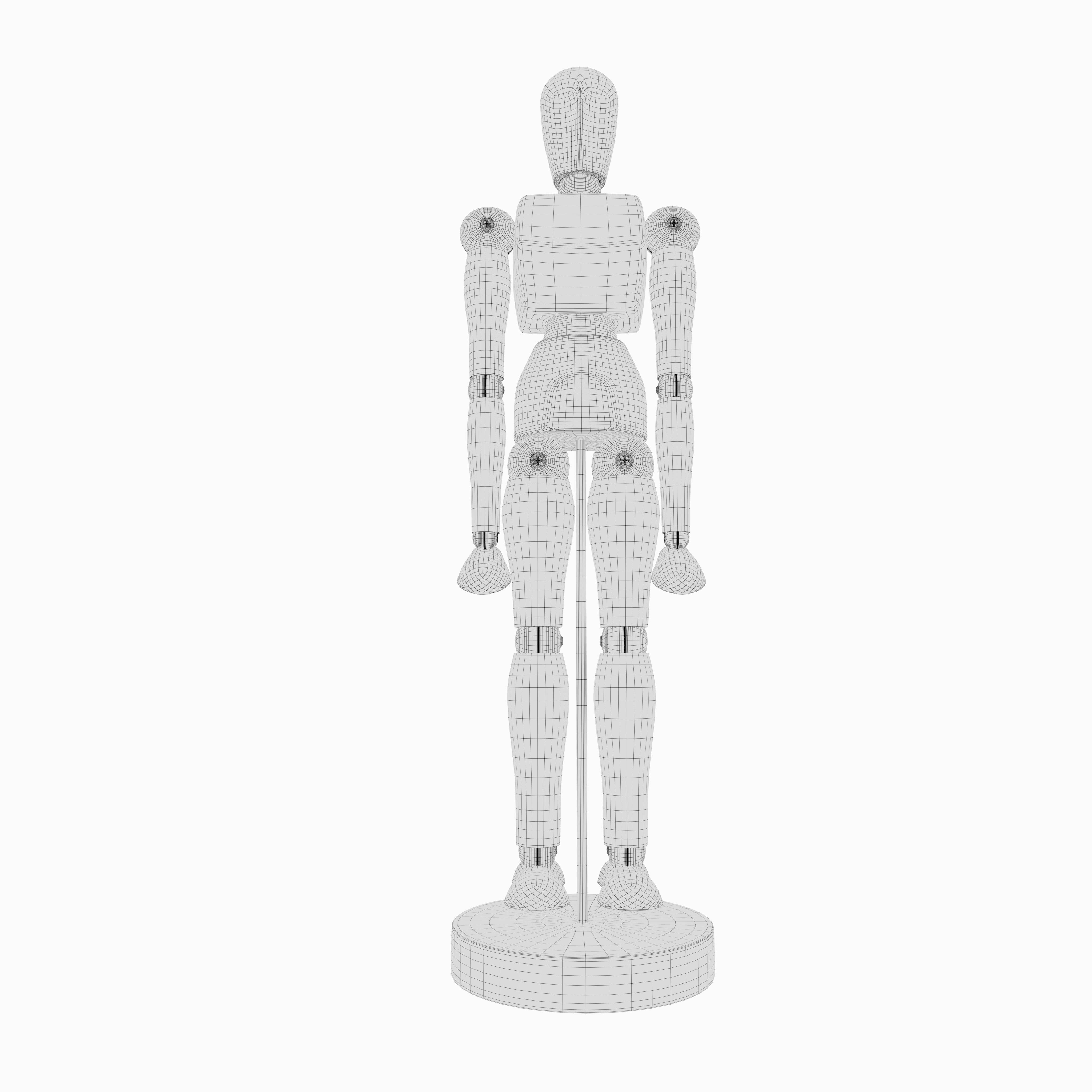 Wooden Jointed Manikin 3D model_14