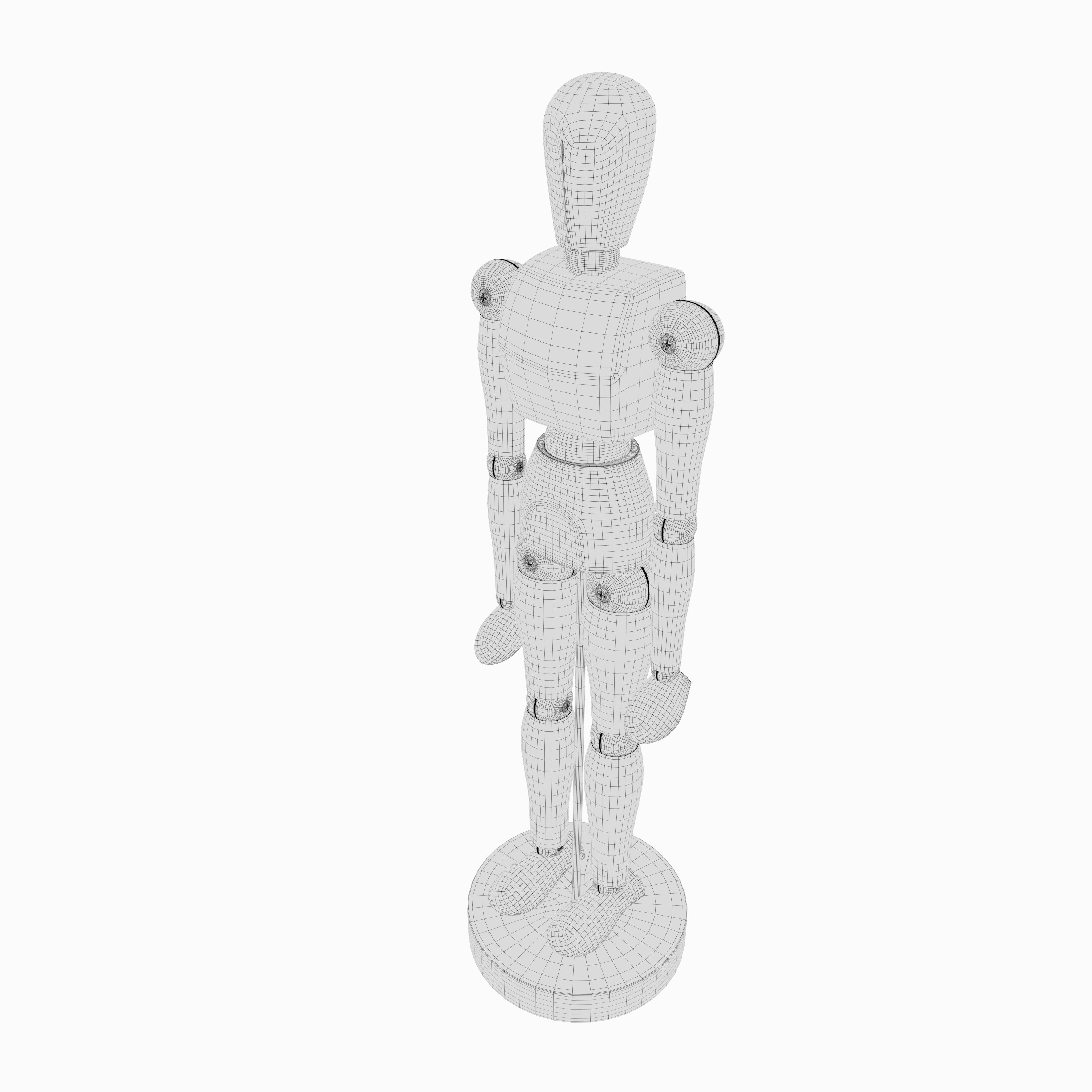 Wooden Jointed Manikin 3D model_10