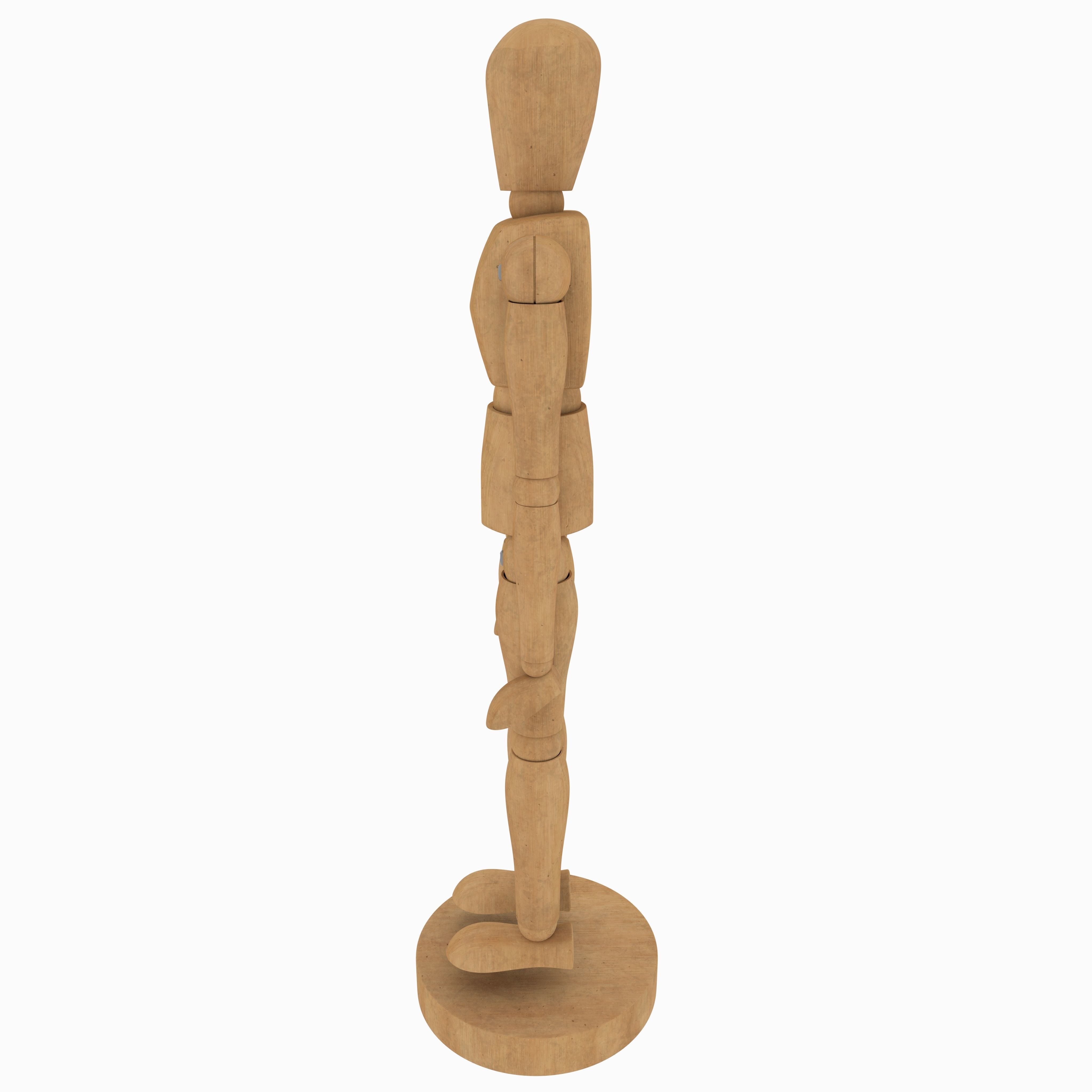 Wooden Jointed Manikin 3D model_2