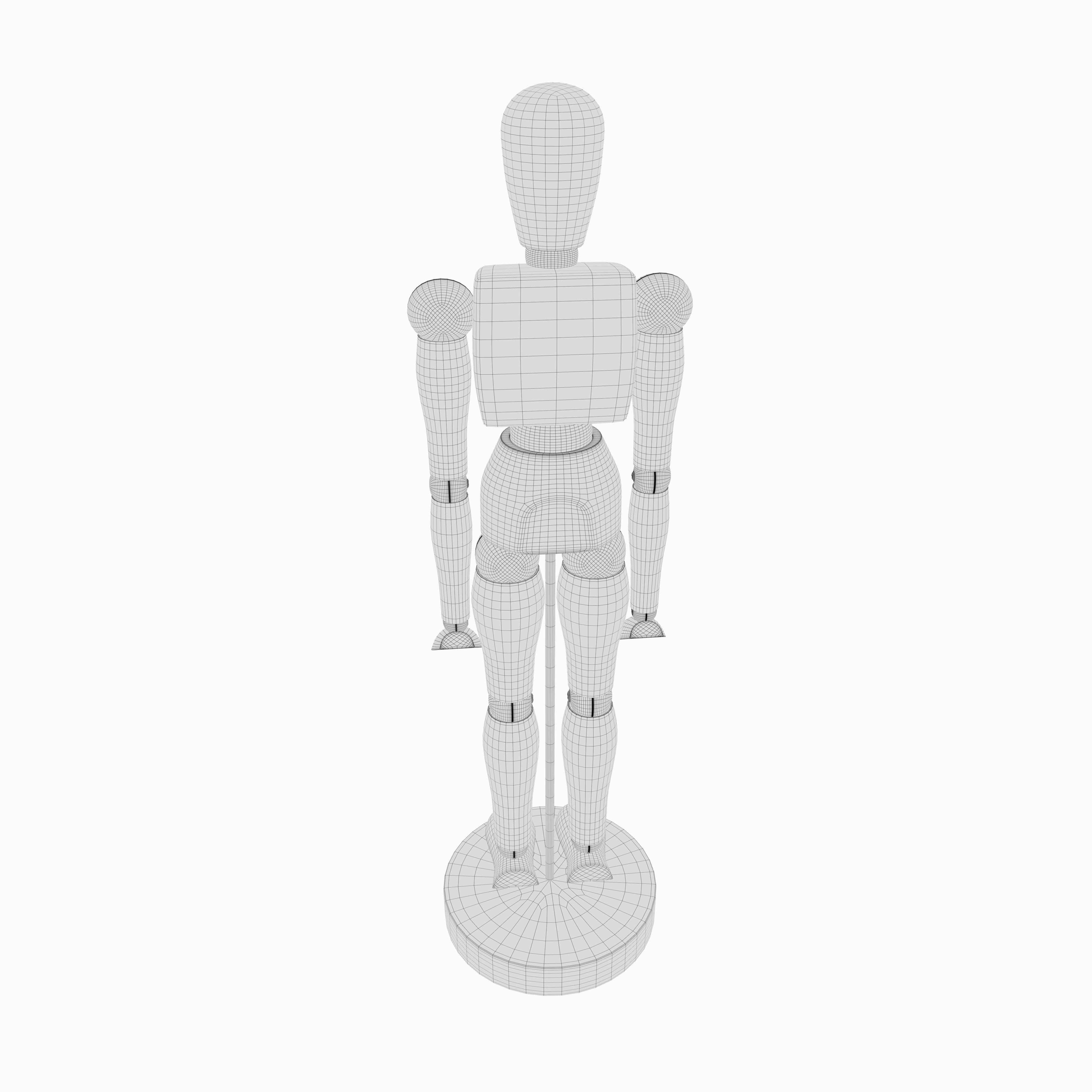 Wooden Jointed Manikin 3D model_12