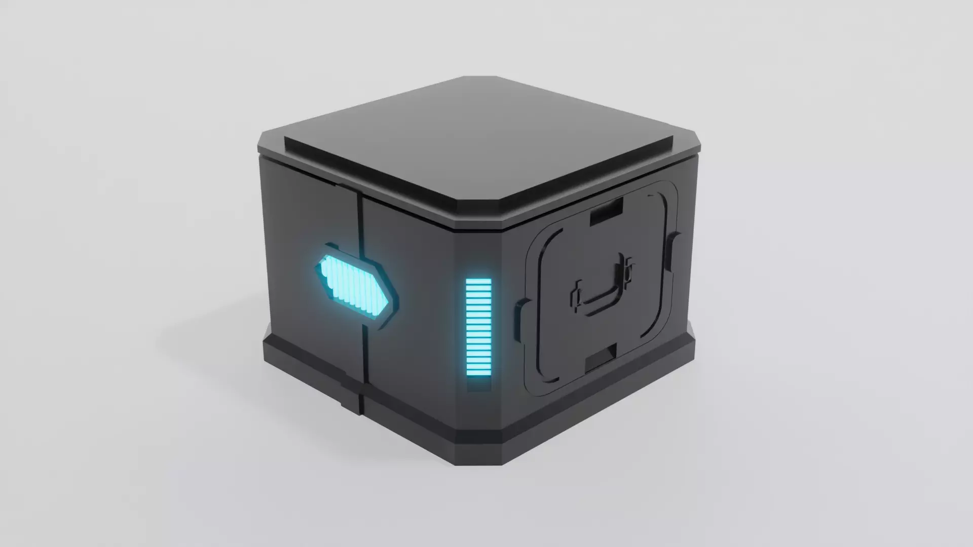 Sci-Fi Crate 3 Low-poly 3D model