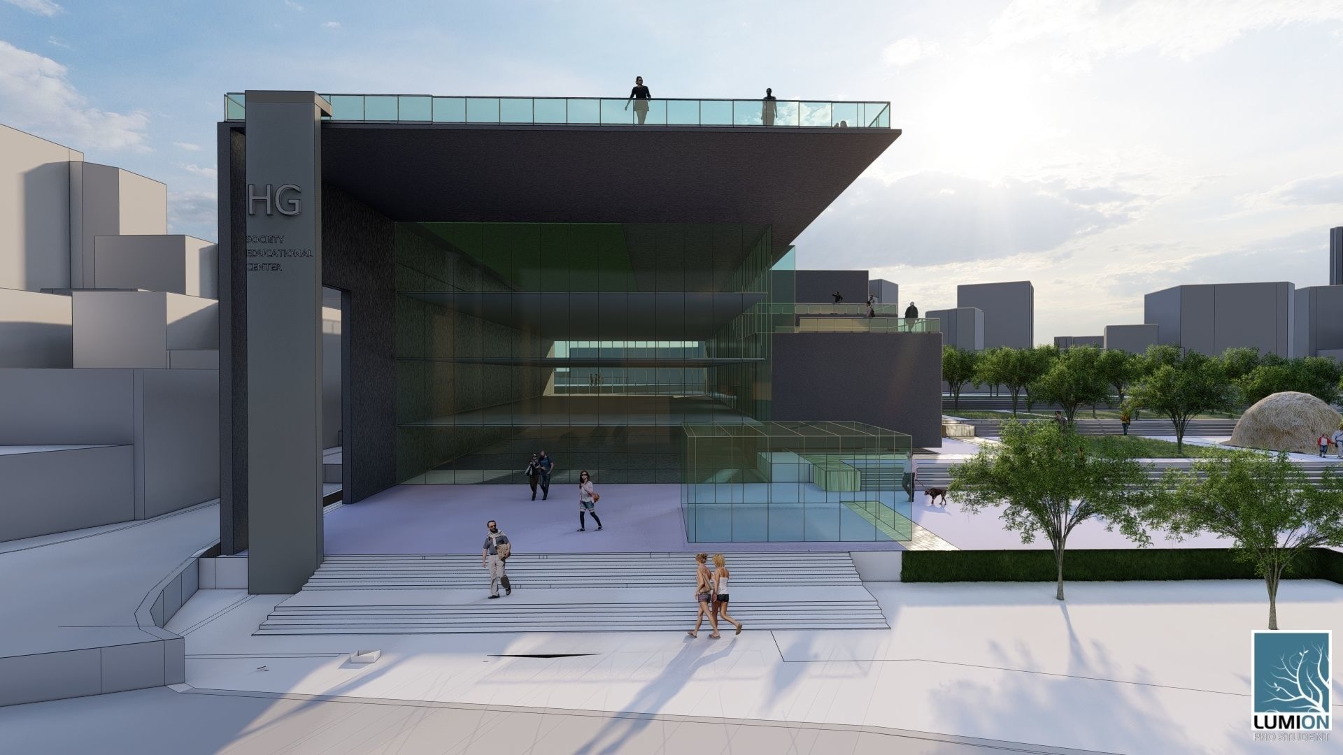 Society Education Center  3D print model_21