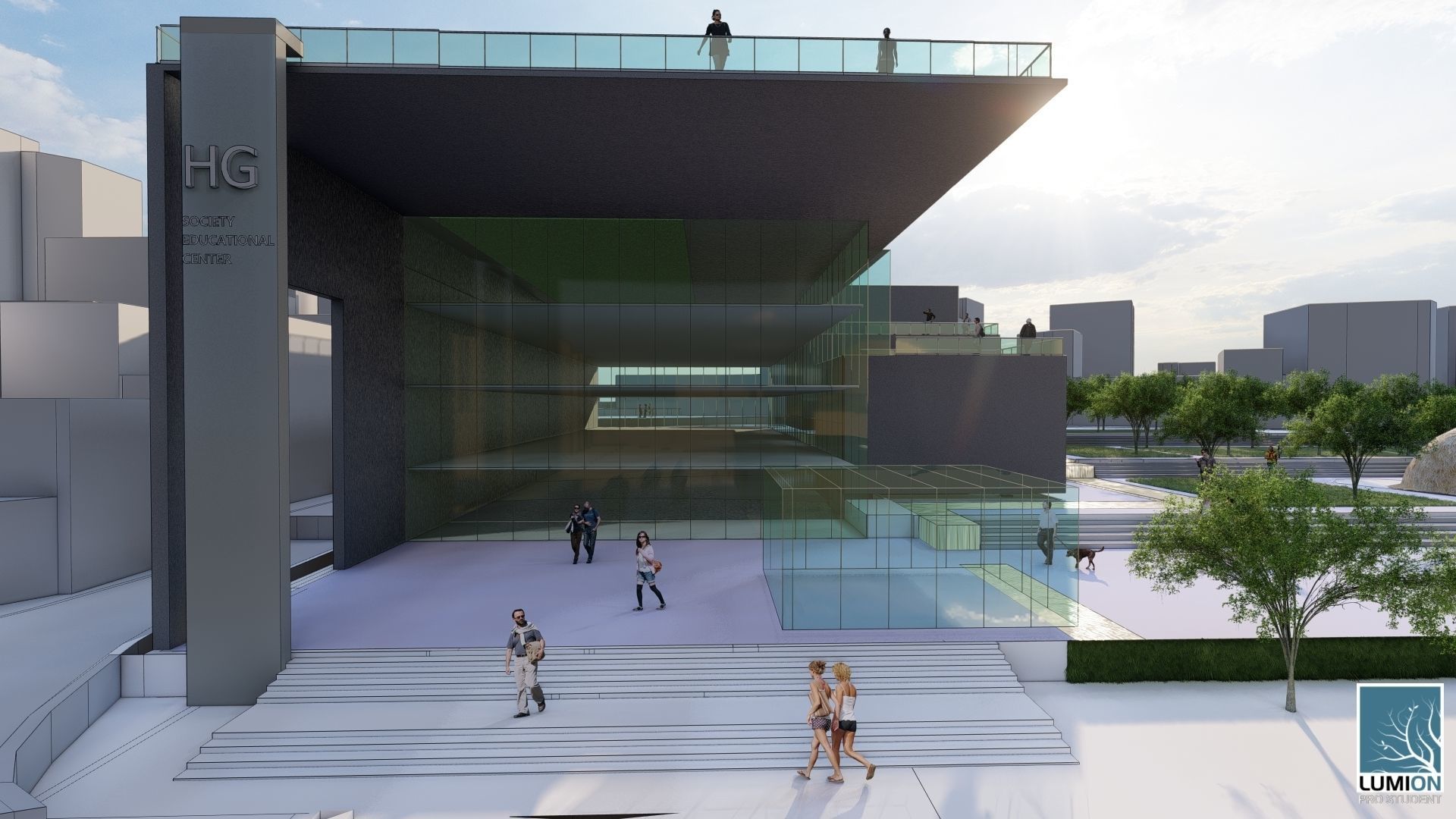 Society Education Center  3D print model_8