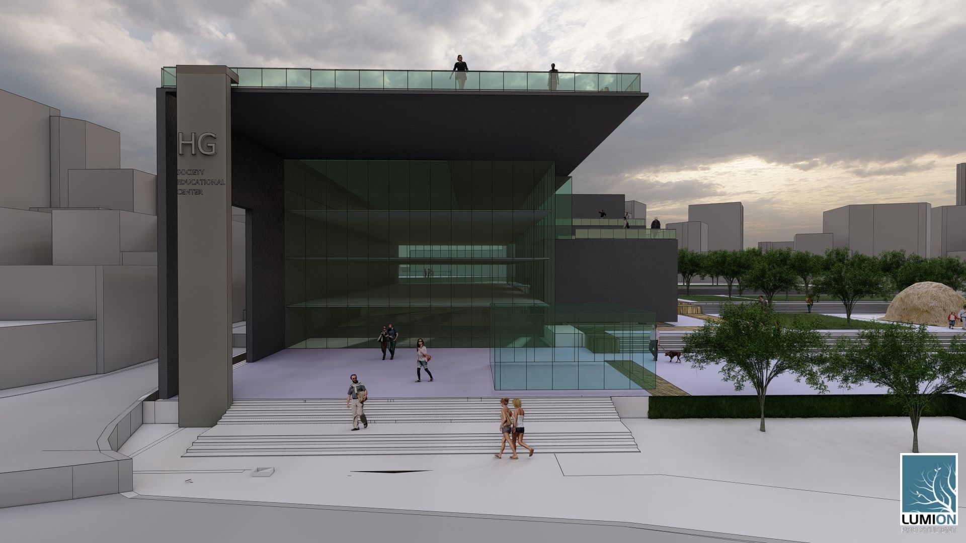 Society Education Center  3D print model_25