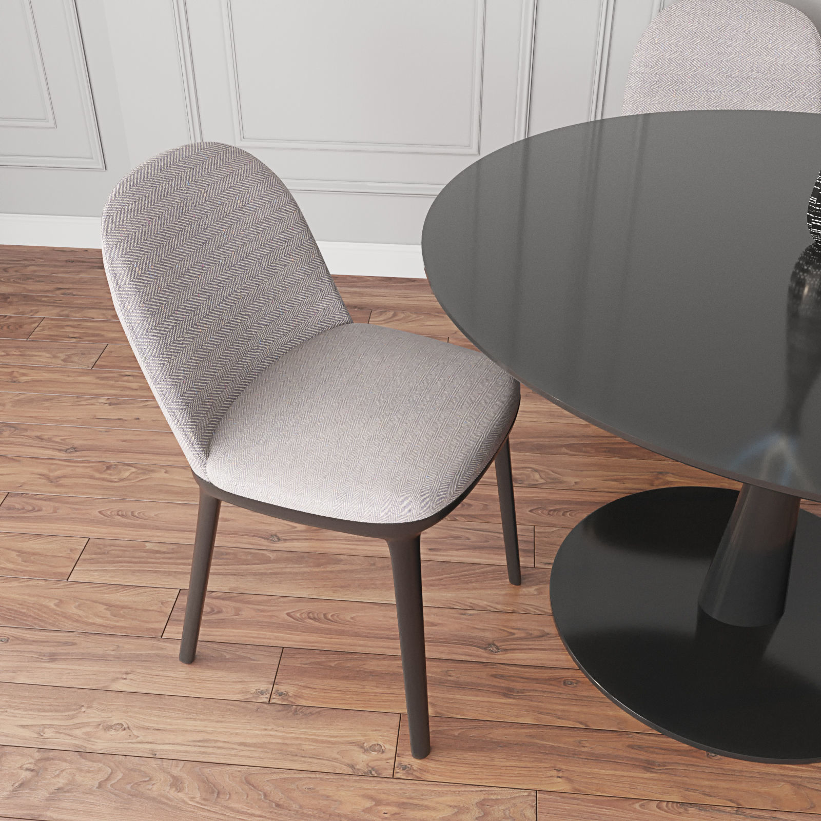 Table with chairs 3D model_4