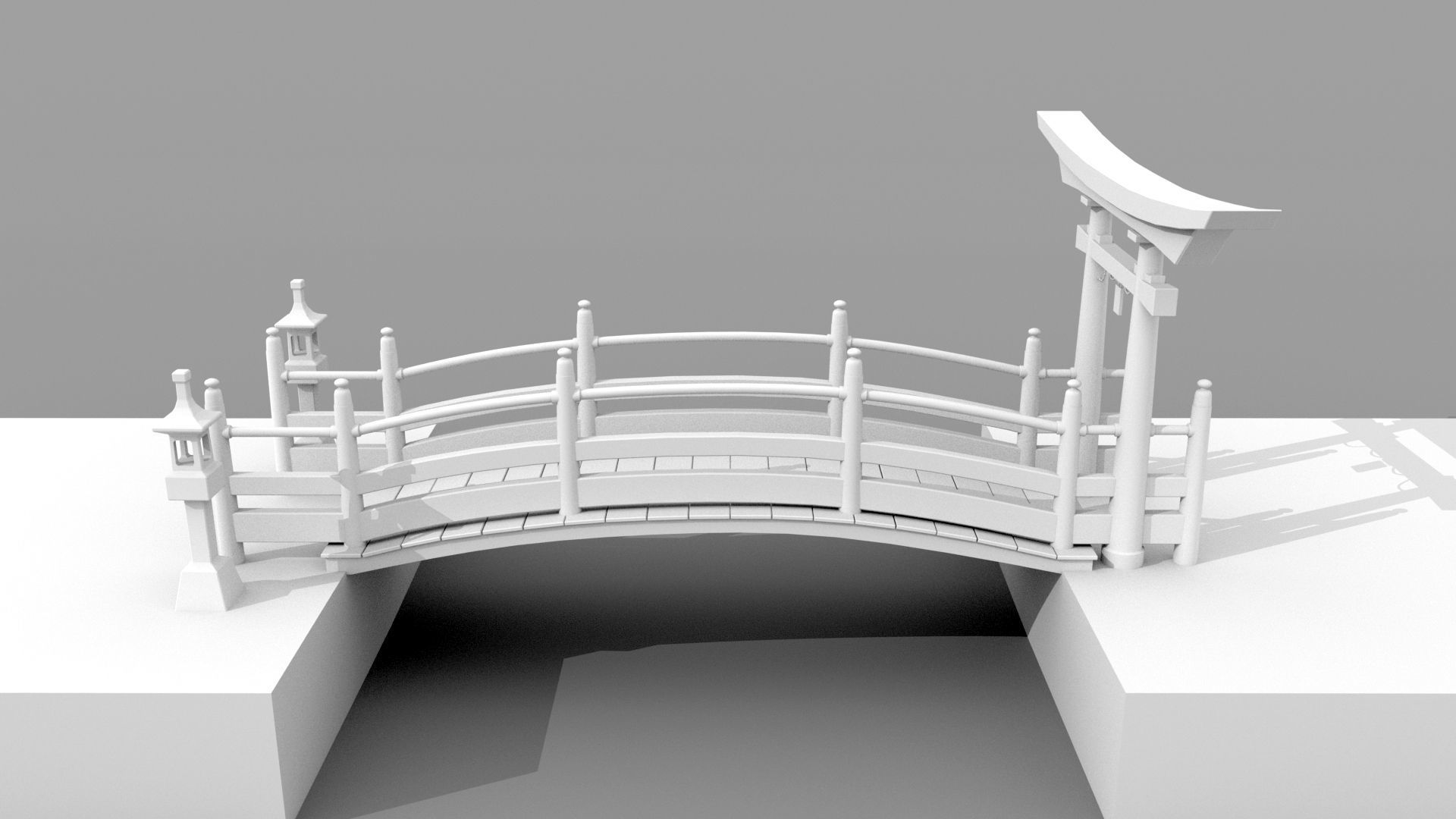 Japan Bridge 3D model_3
