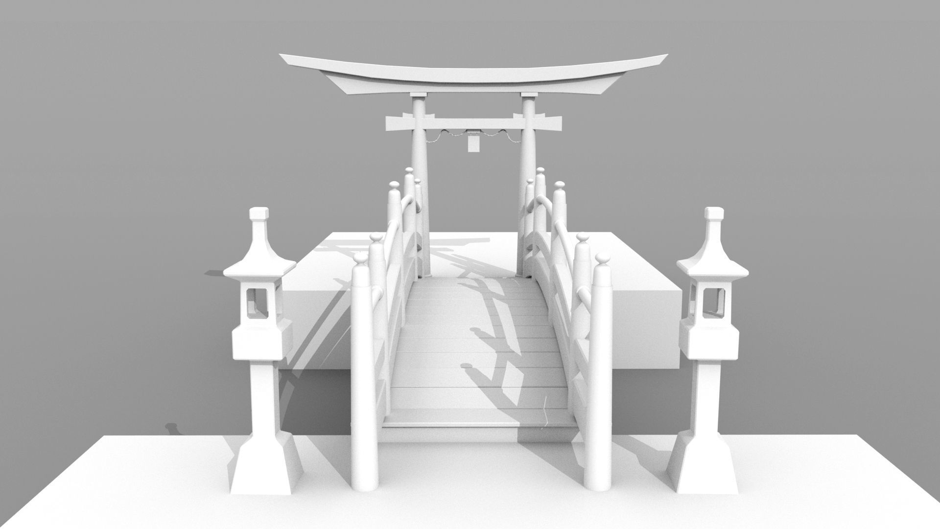 Japan Bridge 3D model_1