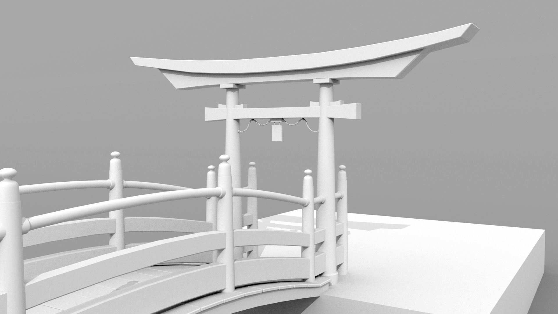 Japan Bridge 3D model_2