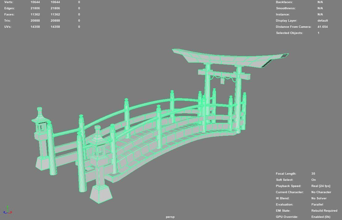 Japan Bridge 3D model_9