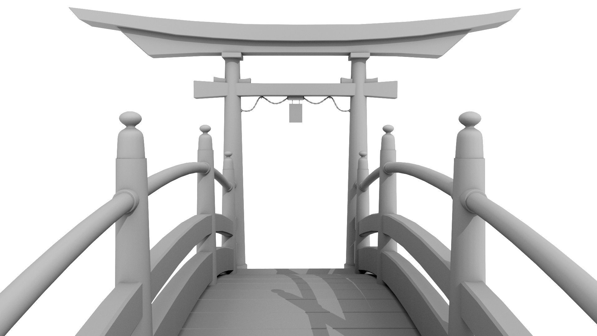 Japan Bridge 3D model_6