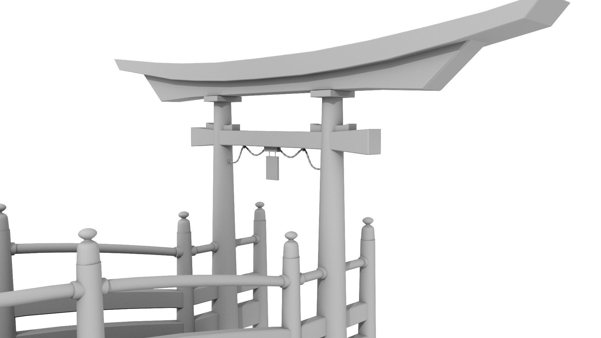 Japan Bridge 3D model_5