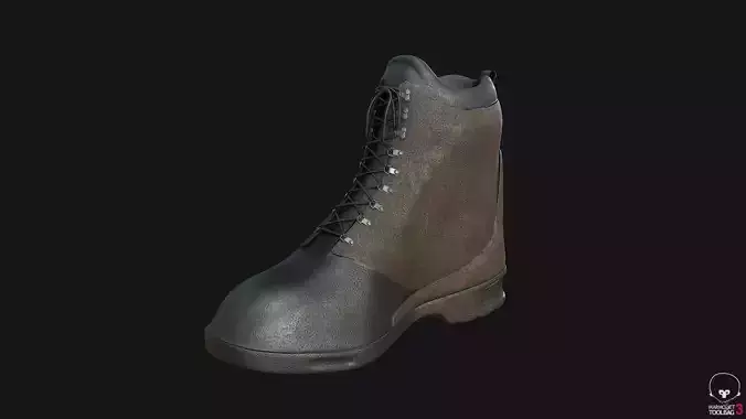 Boots game-ready PBR Low-Poly boot