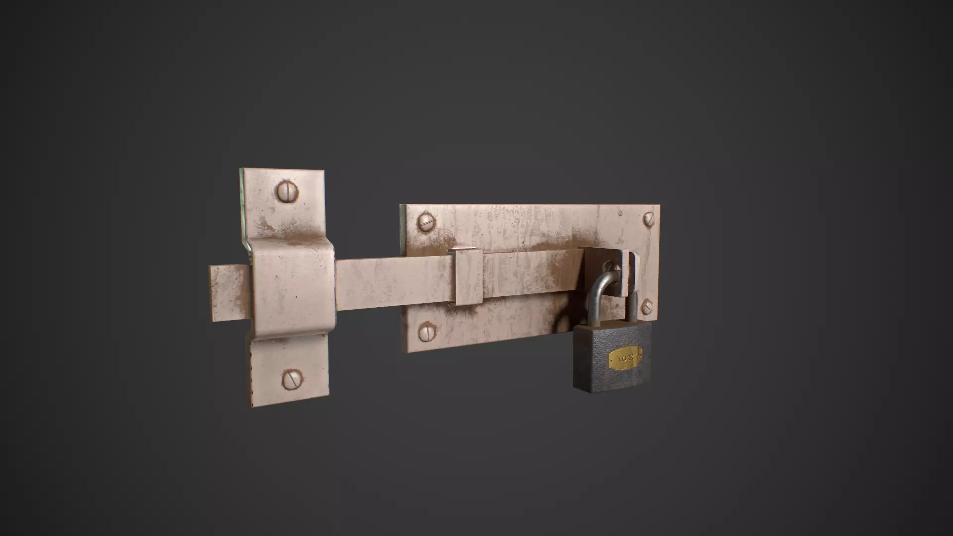 Door Lock  Low-poly 3D model_0