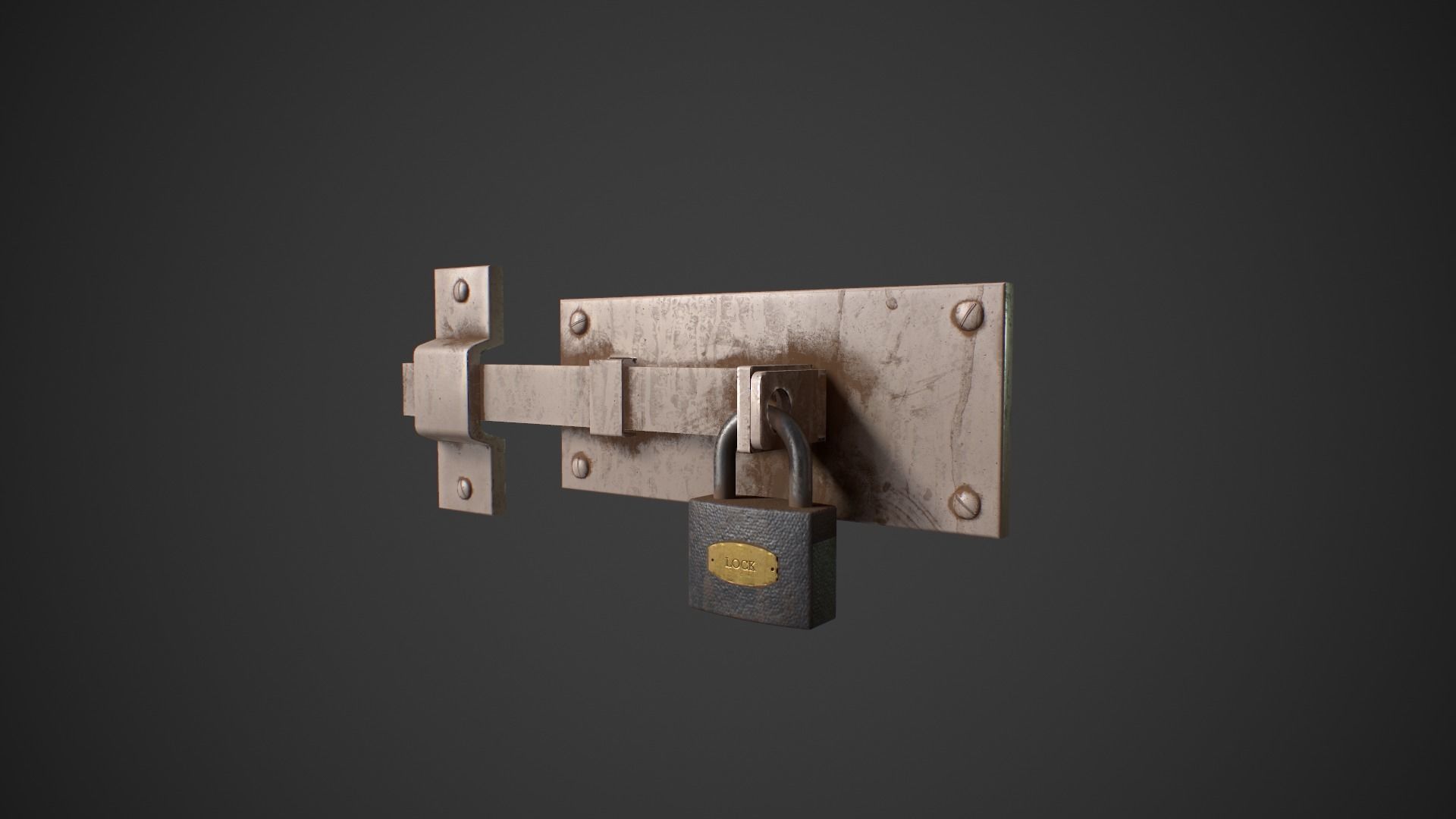 Door Lock  Low-poly 3D model_2