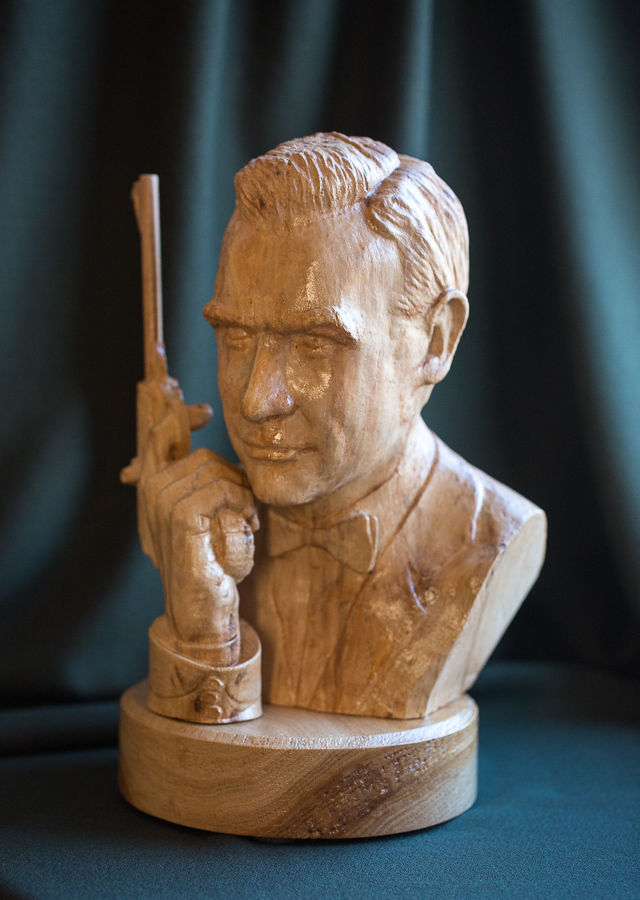 Sean Connery James bond bust and  hand model with Walther LP53 3D print model_21