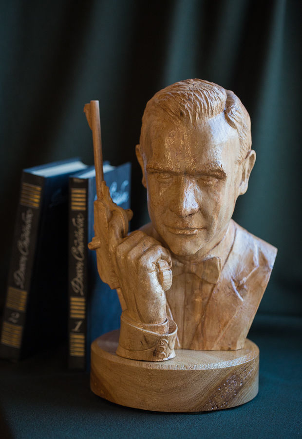 Sean Connery James bond bust and  hand model with Walther LP53 3D print model_22