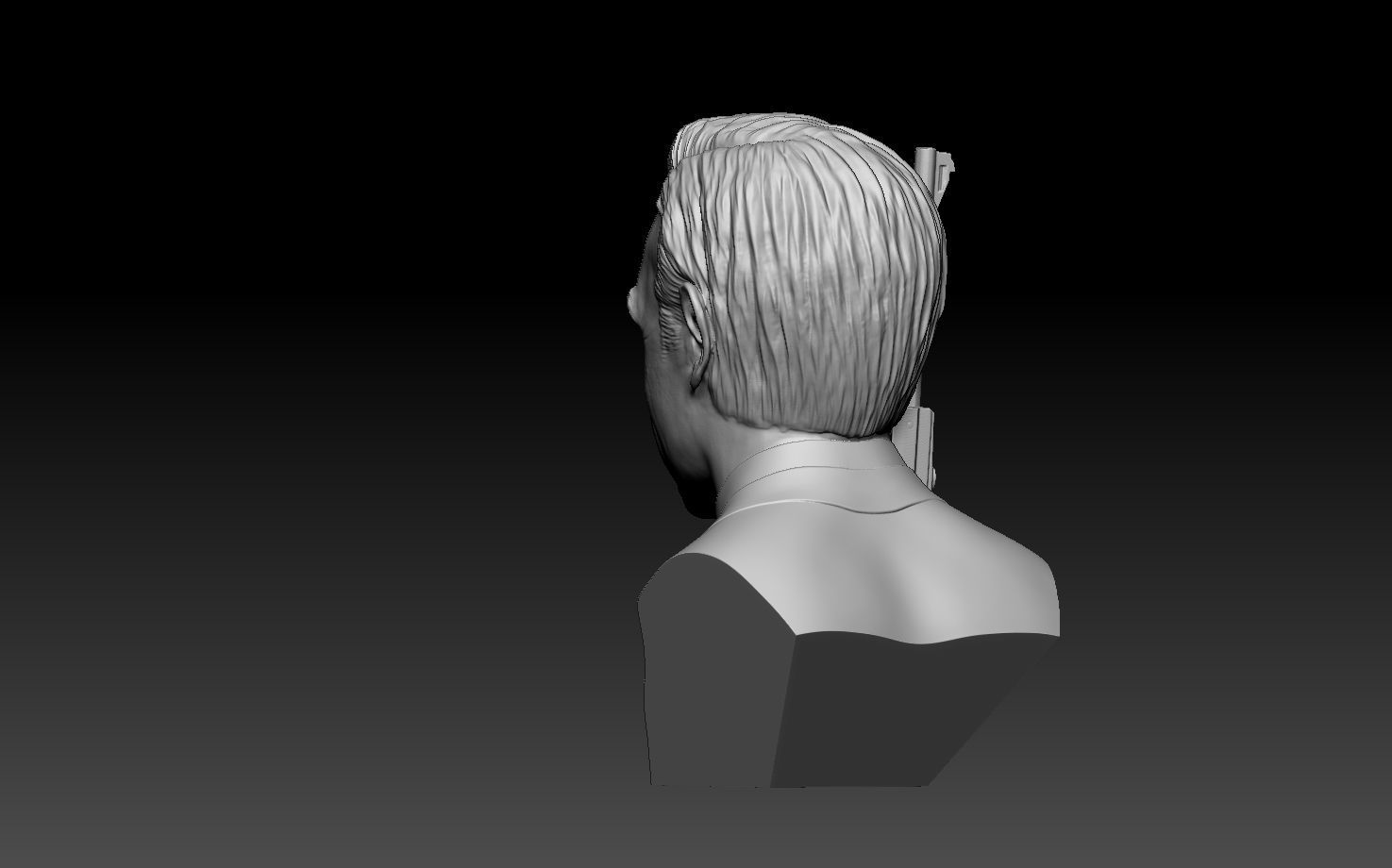 Sean Connery James bond bust and  hand model with Walther LP53 3D print model_4