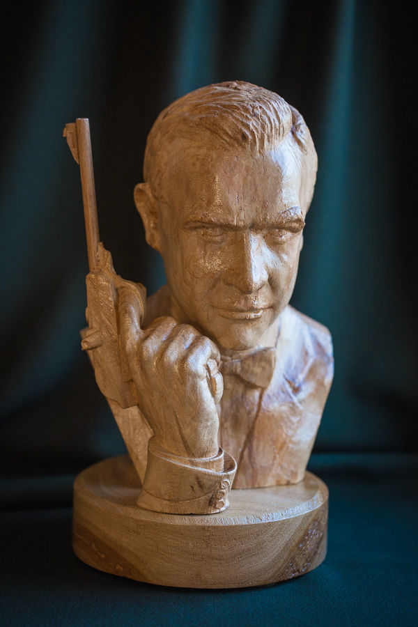 Sean Connery James bond bust and  hand model with Walther LP53 3D print model_19
