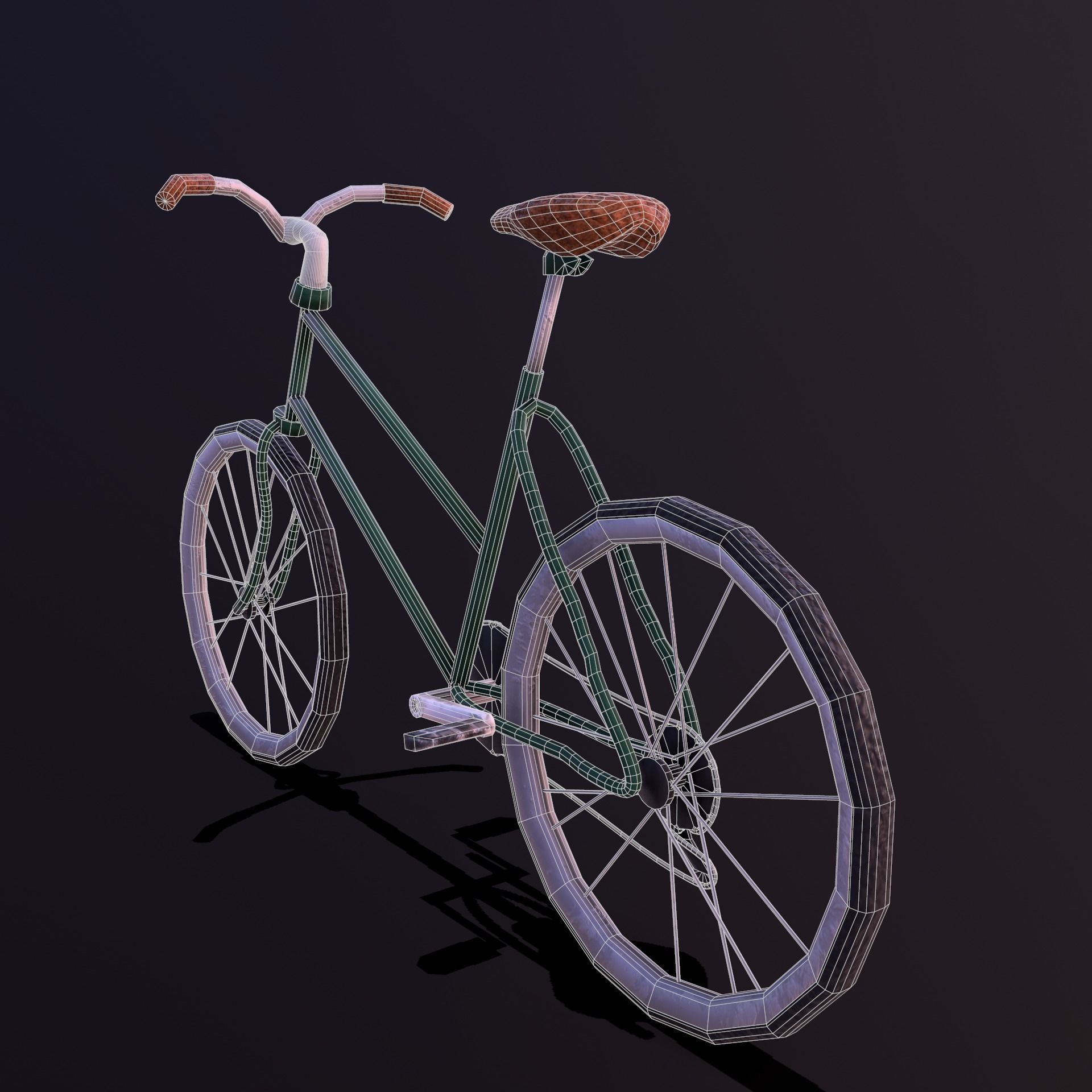 Stylize-Bike bicycle - bicycle Low-poly 3D model_10