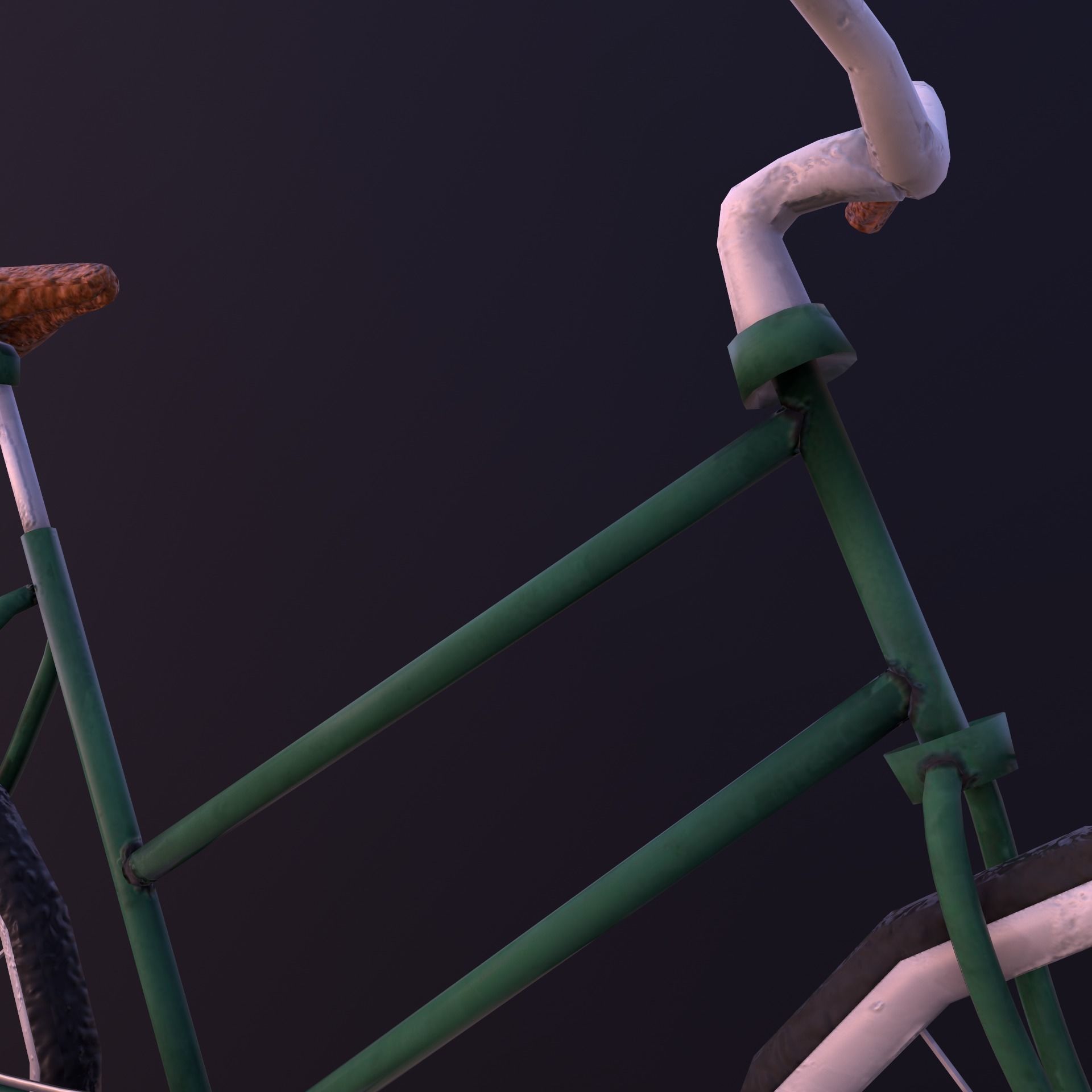 Stylize-Bike bicycle - bicycle Low-poly 3D model_6