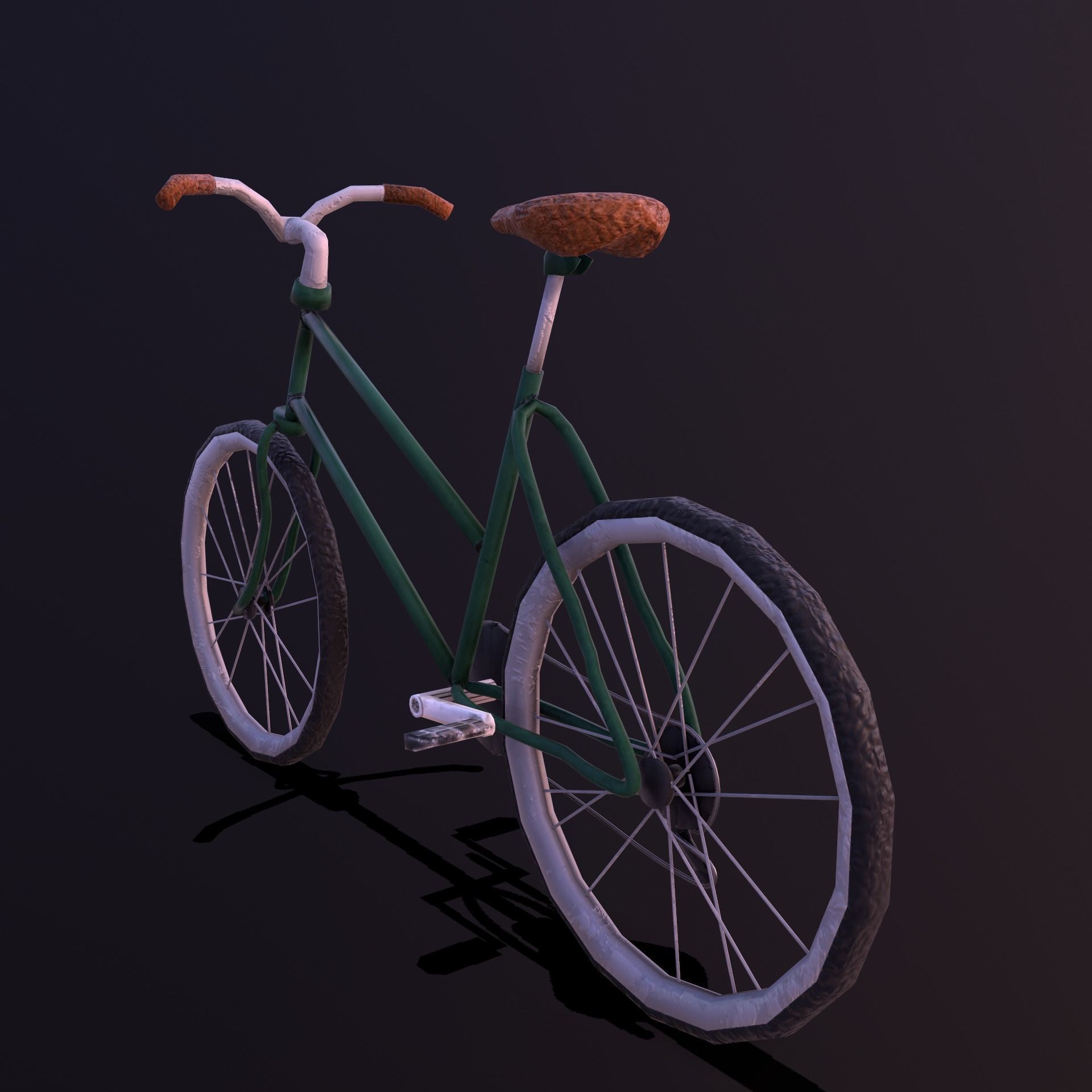 Stylize-Bike bicycle - bicycle Low-poly 3D model_11