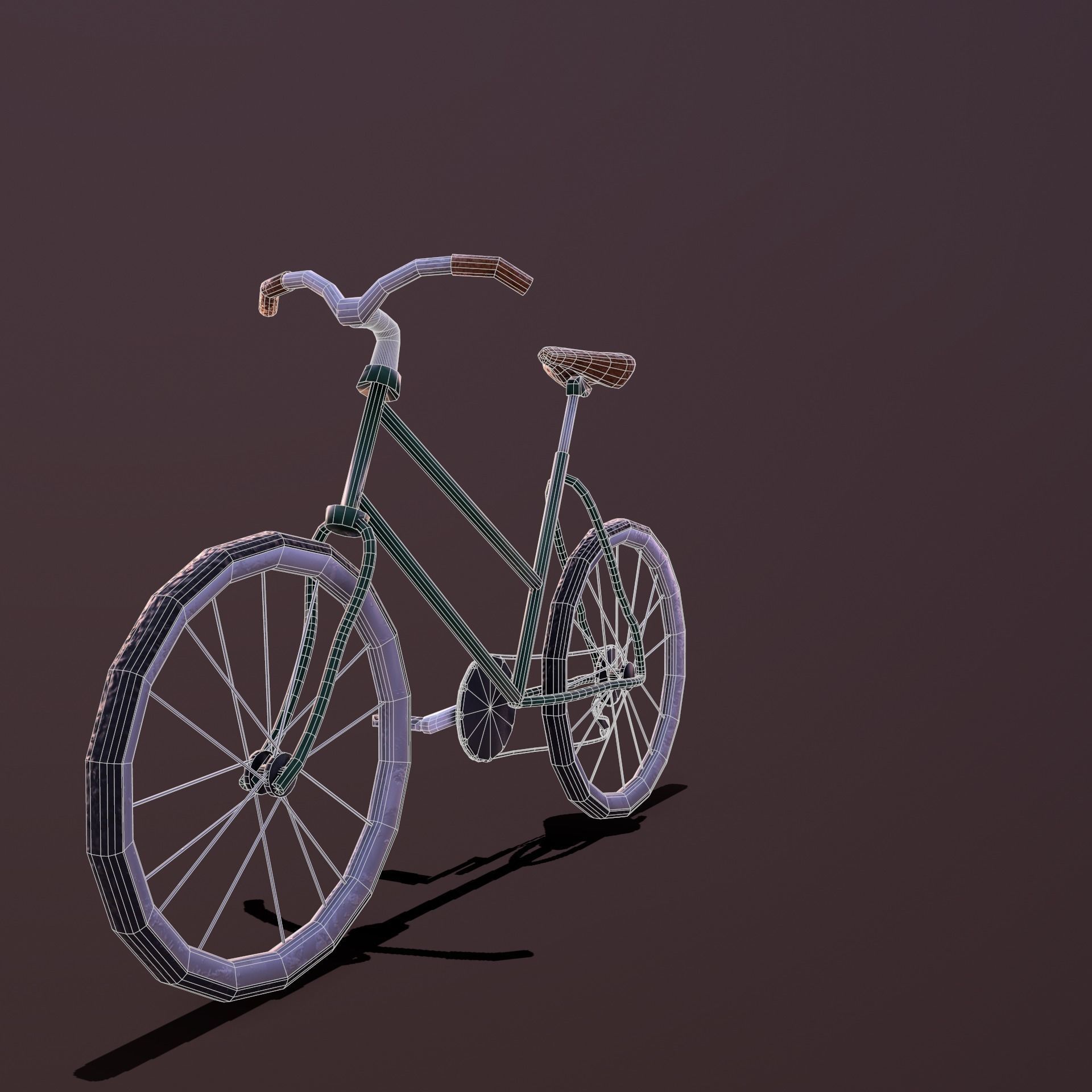 Stylize-Bike bicycle - bicycle Low-poly 3D model_8