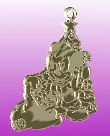 Mickey Christmas tree ornament 3D print model Mickey Christmas tree ornament 3D print model