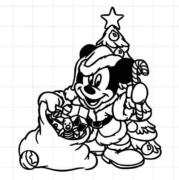 Mickey Christmas tree ornament 3D print model_1
