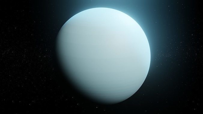 Photorealistic Uranus 4k Textures 3D Model Low-poly 3D model