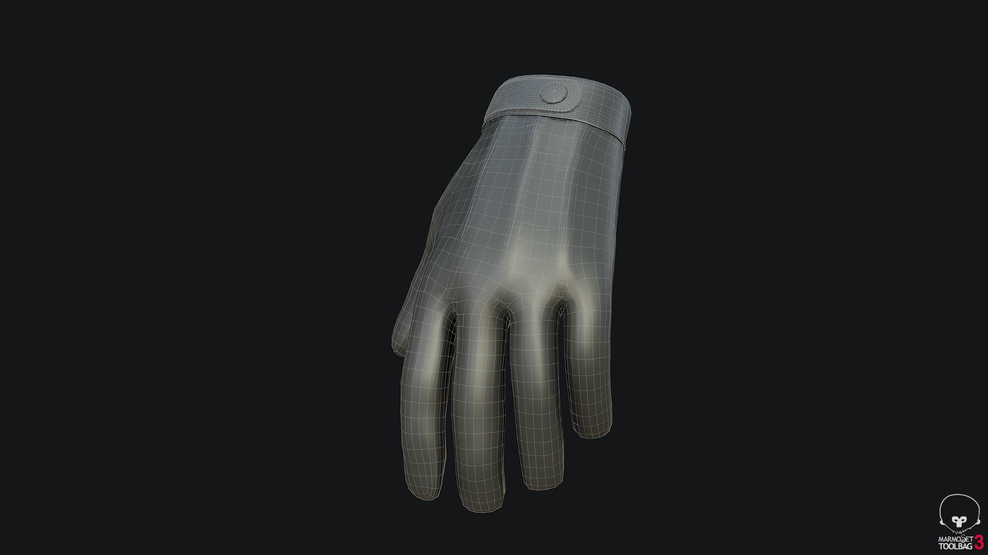 Gloves PBR Game-ready Low-poly leather glove Low-poly 3D model_4